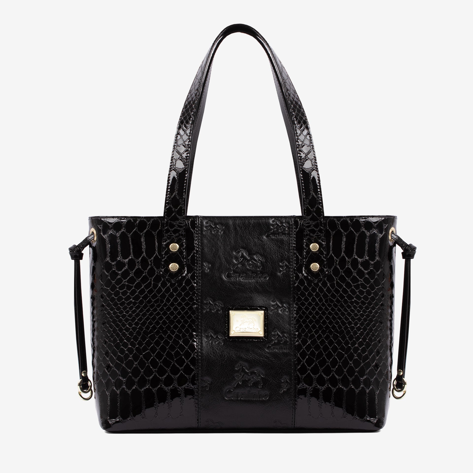 Cavalinho Honor Large Tote Shoulder Bag with Tassel Details SKU 18190578.01 #color_black