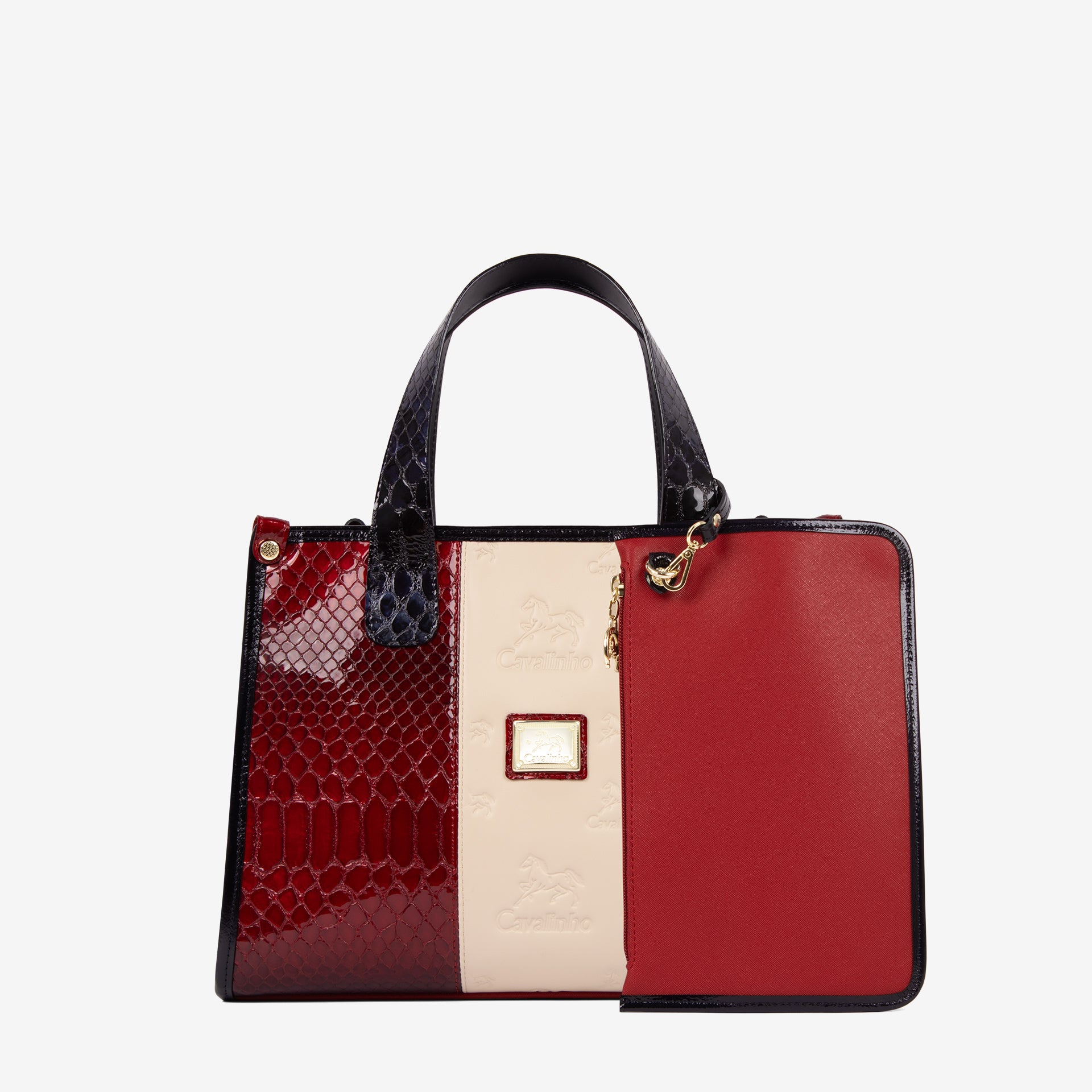 Cavalinho Honor Large Handbag SKU 18190611.45 #color_red / beige / navy