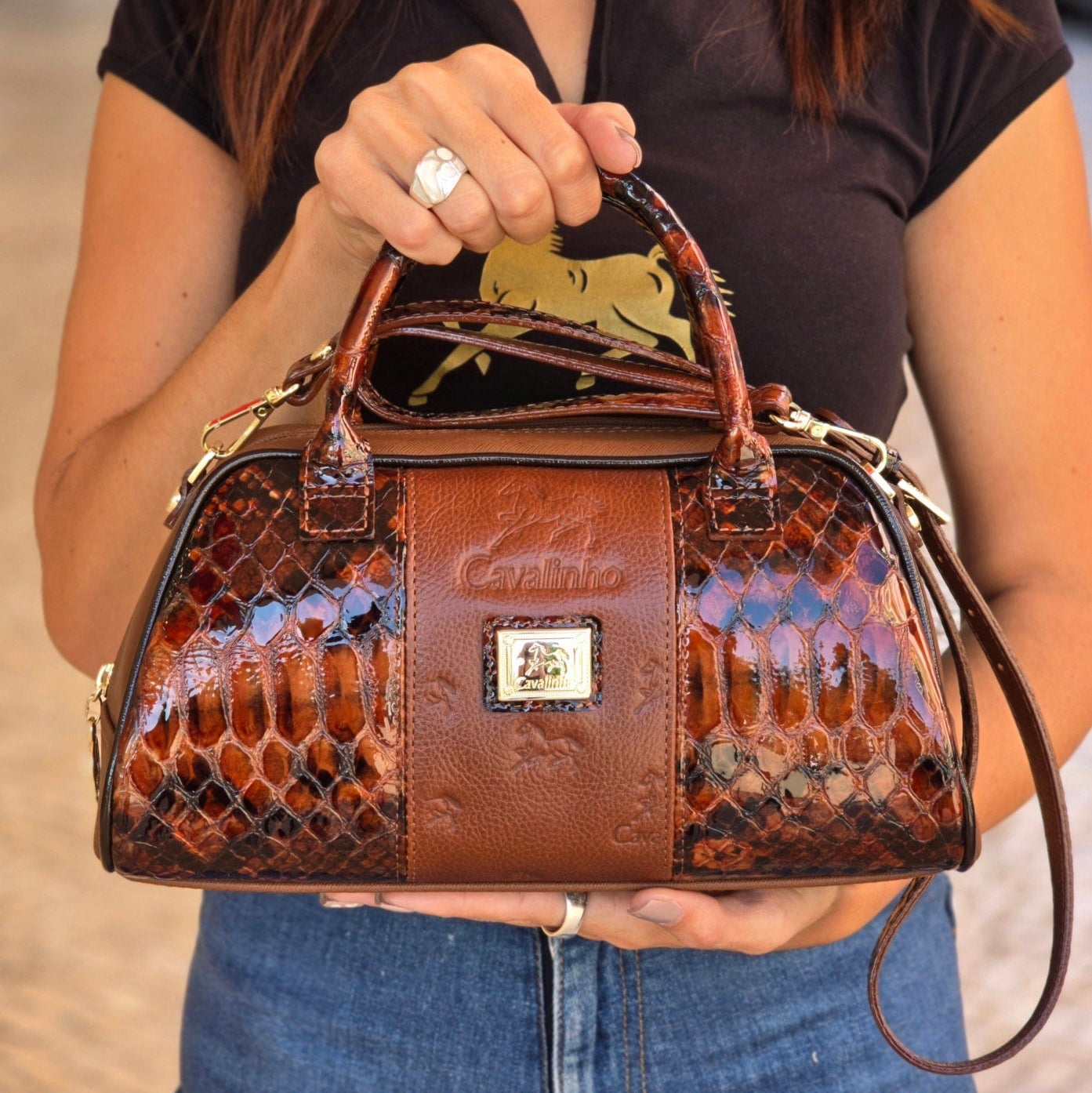 Cavalinho Honor Brown Handbag SKU 18190616.13 #color_saddlebrown