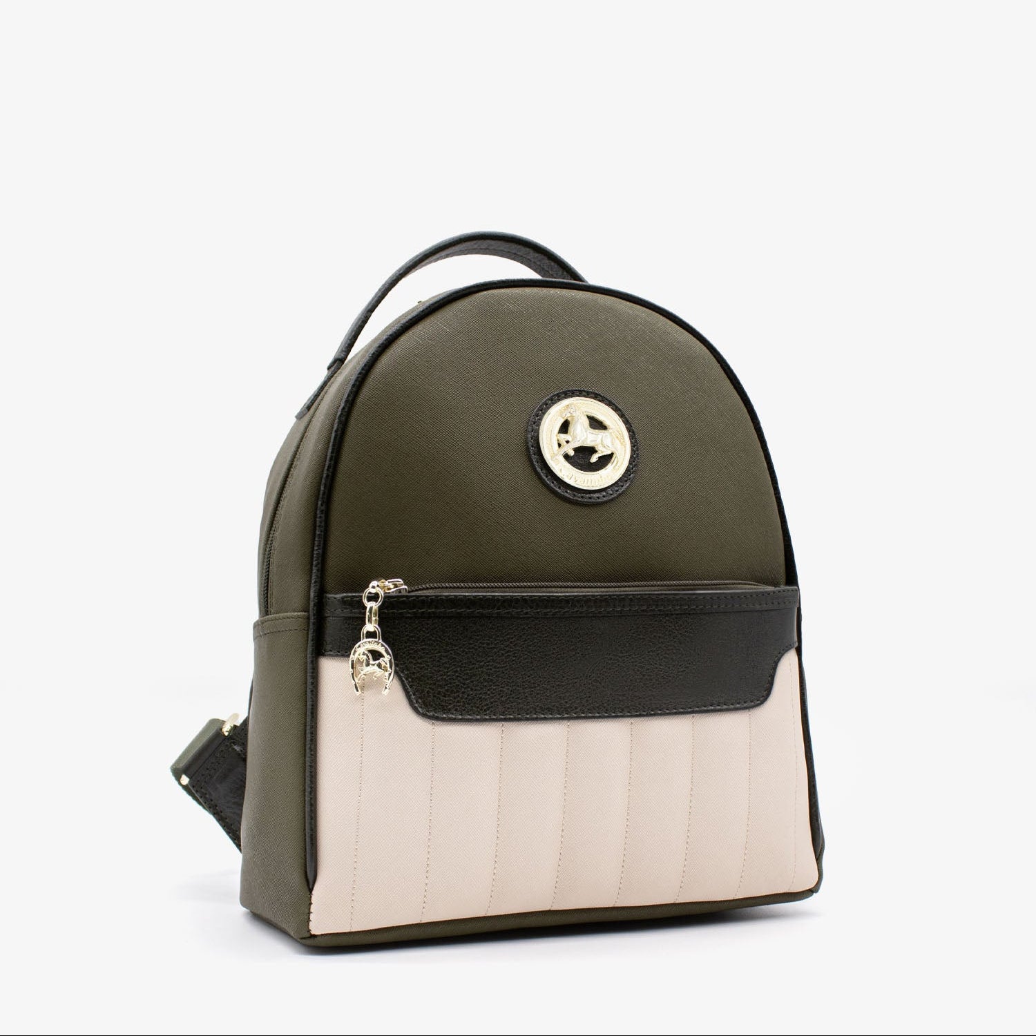 Cavalinho Grace Backpack SKU 18250207.09 #color_DarkOliveGreen / Beige