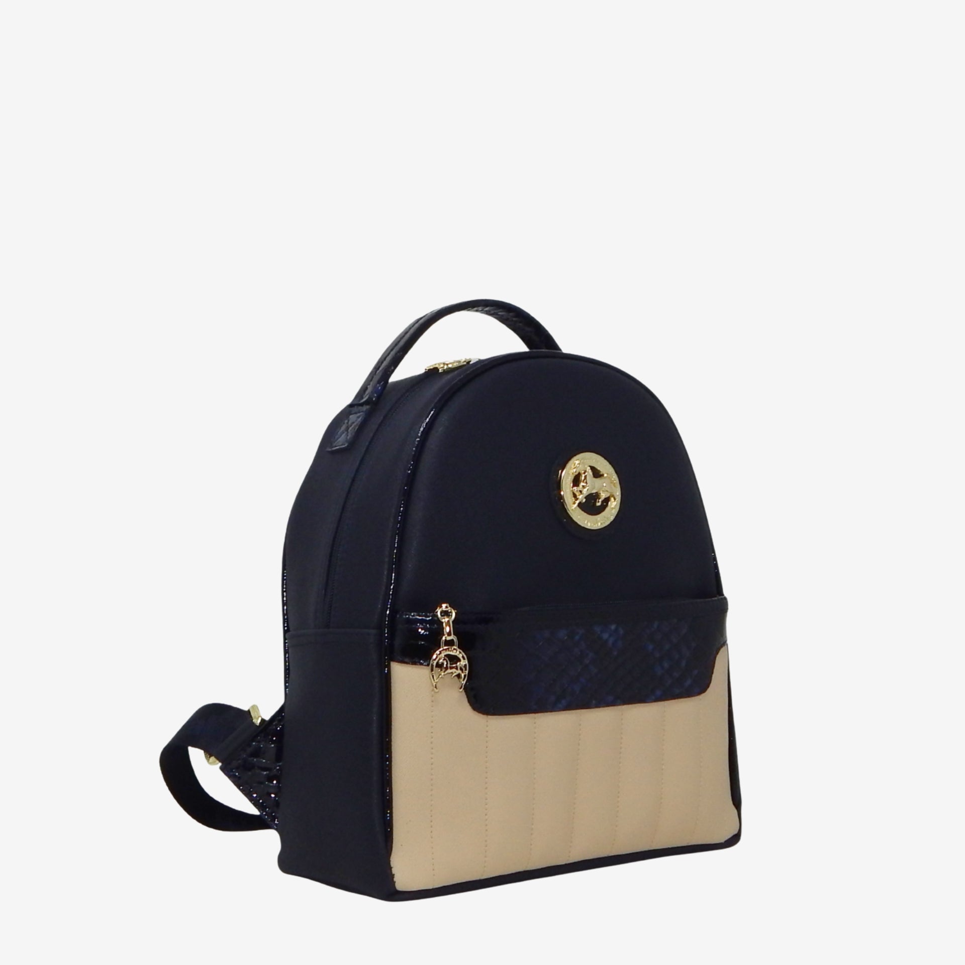 Cavalinho Grace Navy Beige Backpack Purse for Women SKU 18250207.22 #color_Navy / Beige