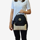 Cavalinho Grace Navy Beige Backpack Purse for Women SKU 18250207.22 #color_Navy / Beige