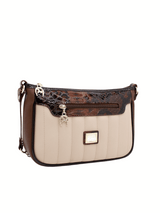 Cavalinho Grace Shoulder Bag SKU 18250435.34 #color_Saddlebrown / beige