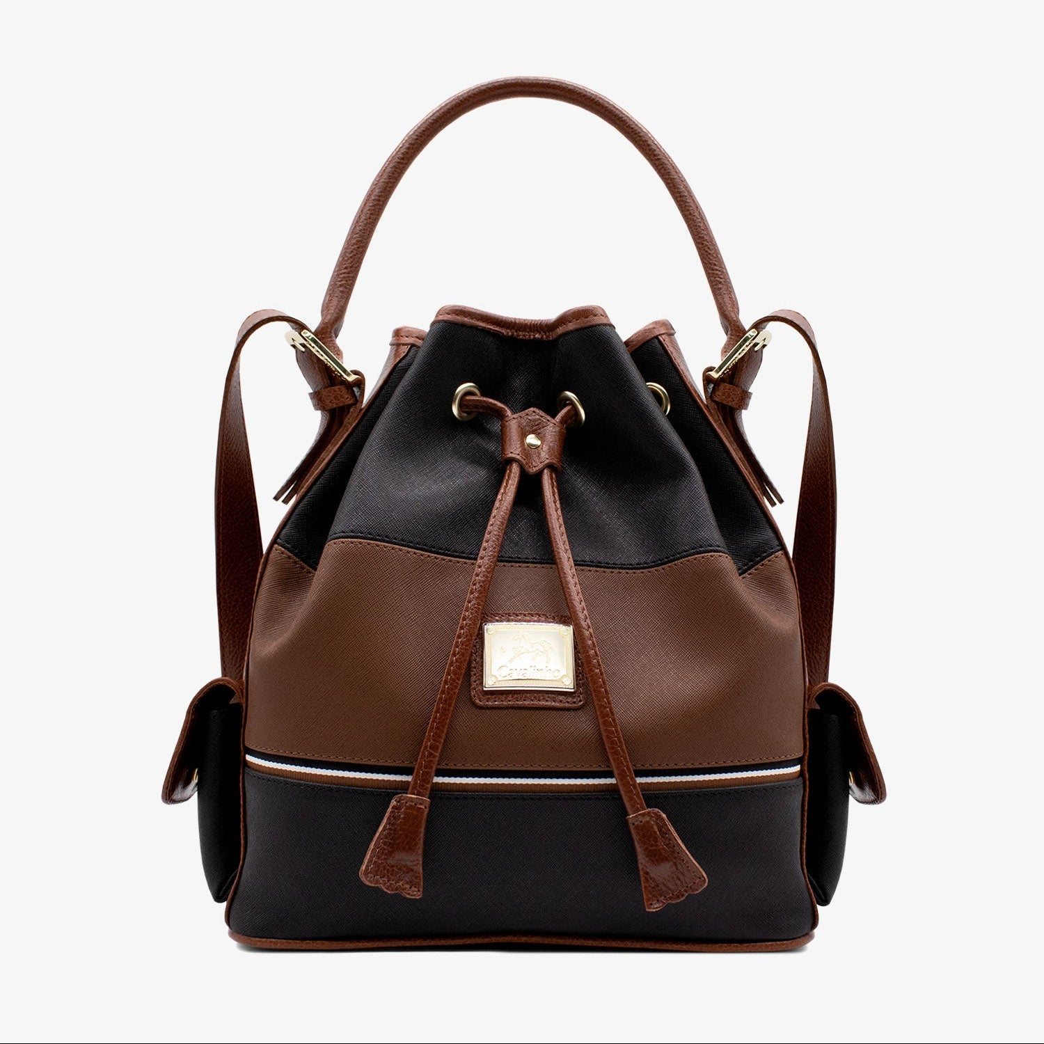 Cavalinho Unique Bucket Handbag SKU 18260360.32 #color_Black / Brown