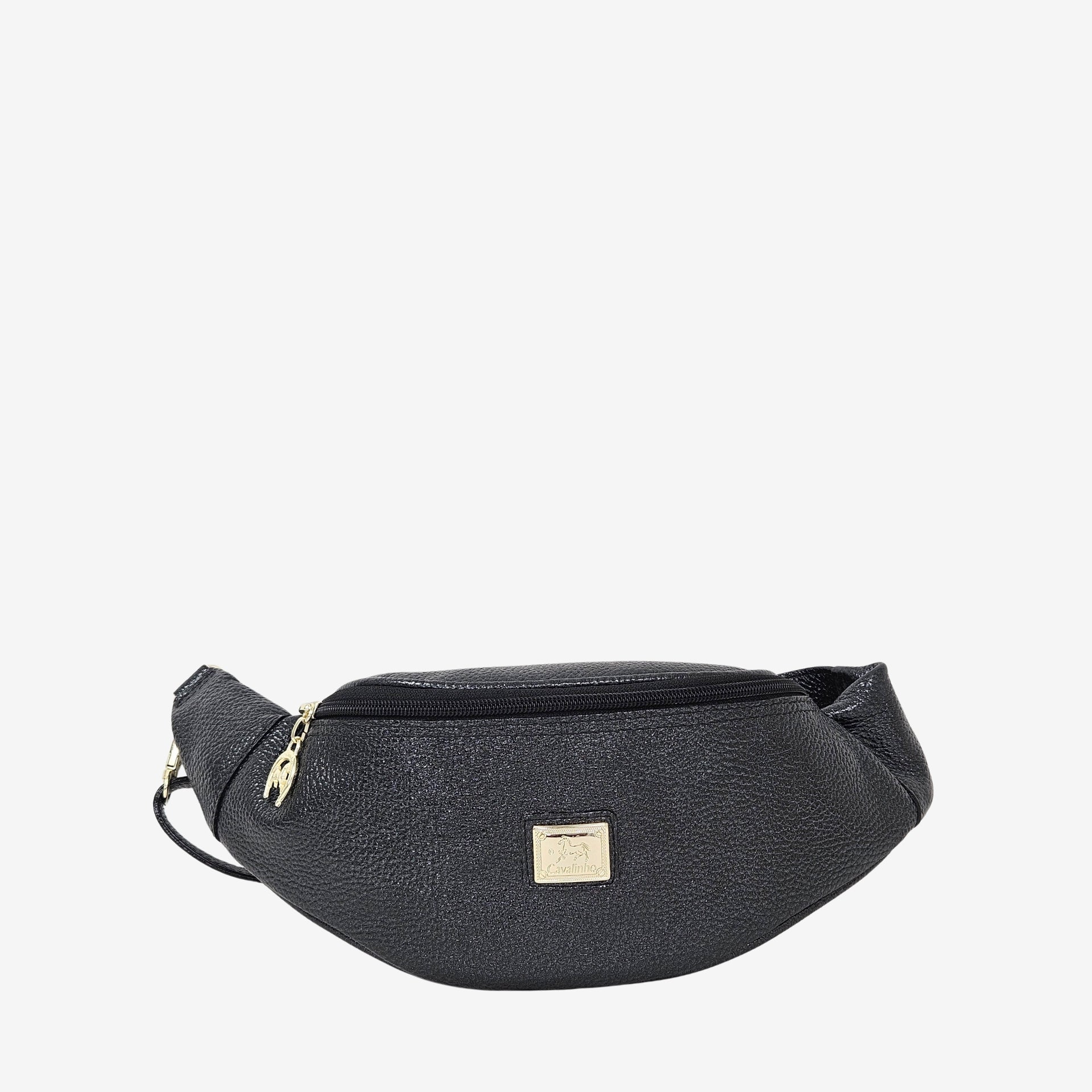 Cavalinho Muse Black Leather Sling Bag for Women SKU 18300219.00 #color_metallic black