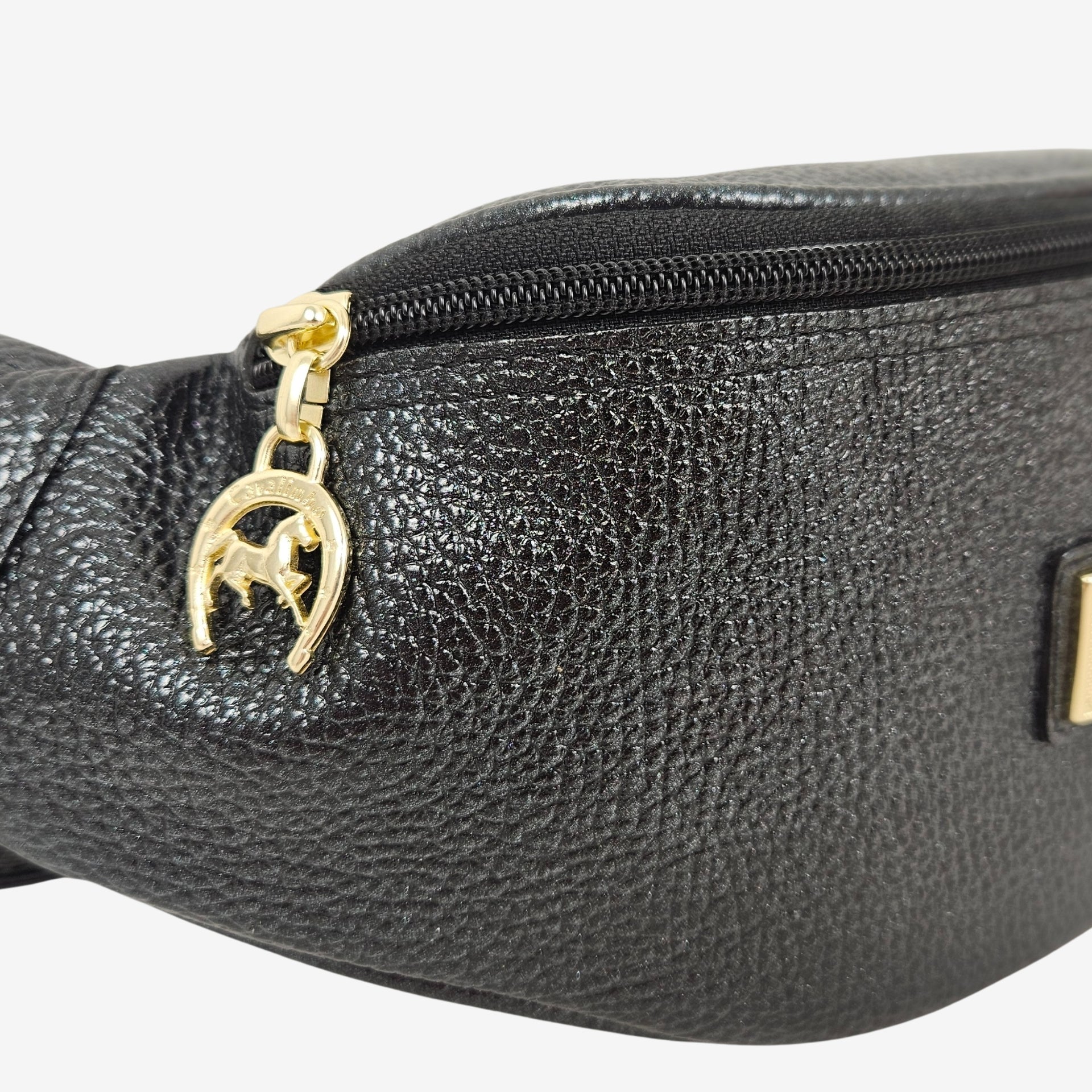 Cavalinho Muse Black Leather Sling Bag for Women SKU 18300219.00 #color_metallic black