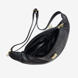 Cavalinho Muse Black Leather Sling Bag for Women SKU 18300219.00 #color_metallic black, black