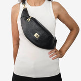 Cavalinho Muse Black Leather Sling Bag for Women SKU 18300219.00 #color_metallic black