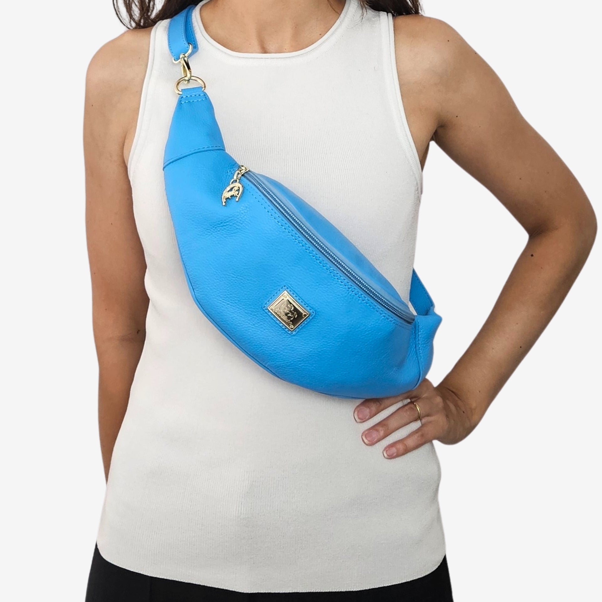Cavalinho Muse Blue Leather Sling Bag for Women SKU 18300219.03 #color_blue
