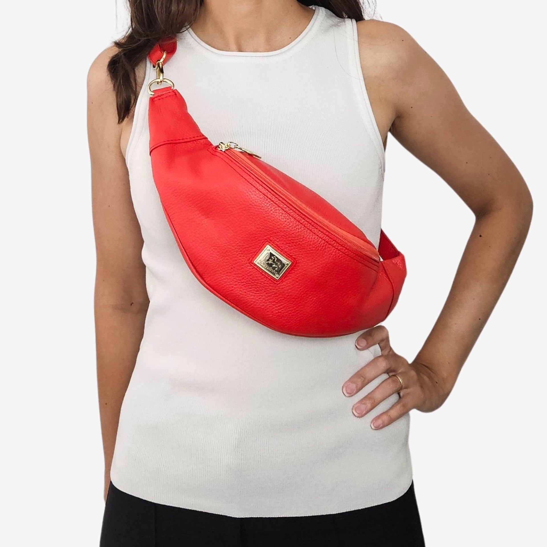 Cavalinho Muse Red Leather Sling Bag for Women SKU 18300219.04 #color_red