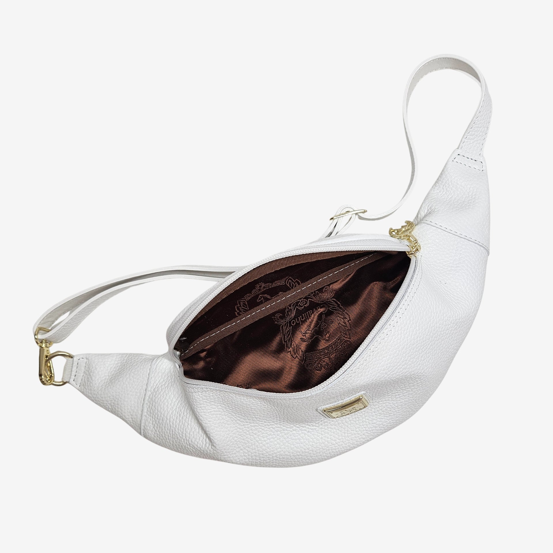 Cavalinho Muse White Leather Sling Bag for Women SKU 18300219.06 #color_white