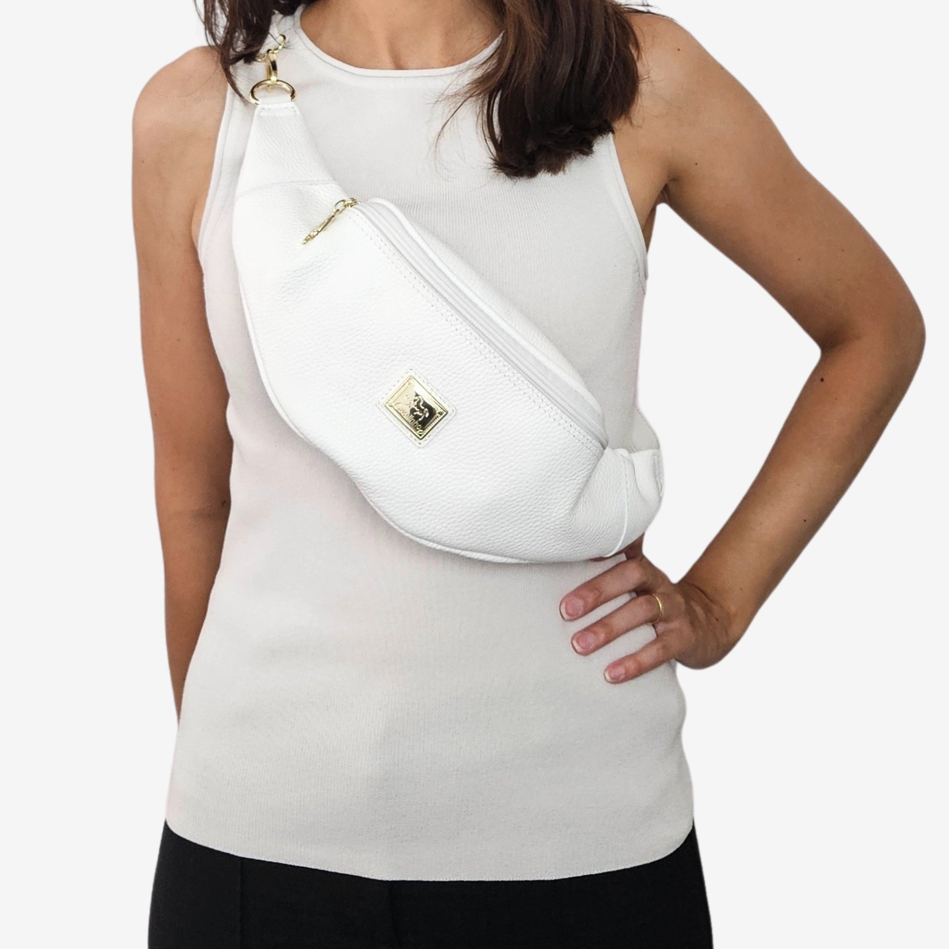 Cavalinho Muse White Leather Sling Bag for Women SKU 18300219.06 #color_white