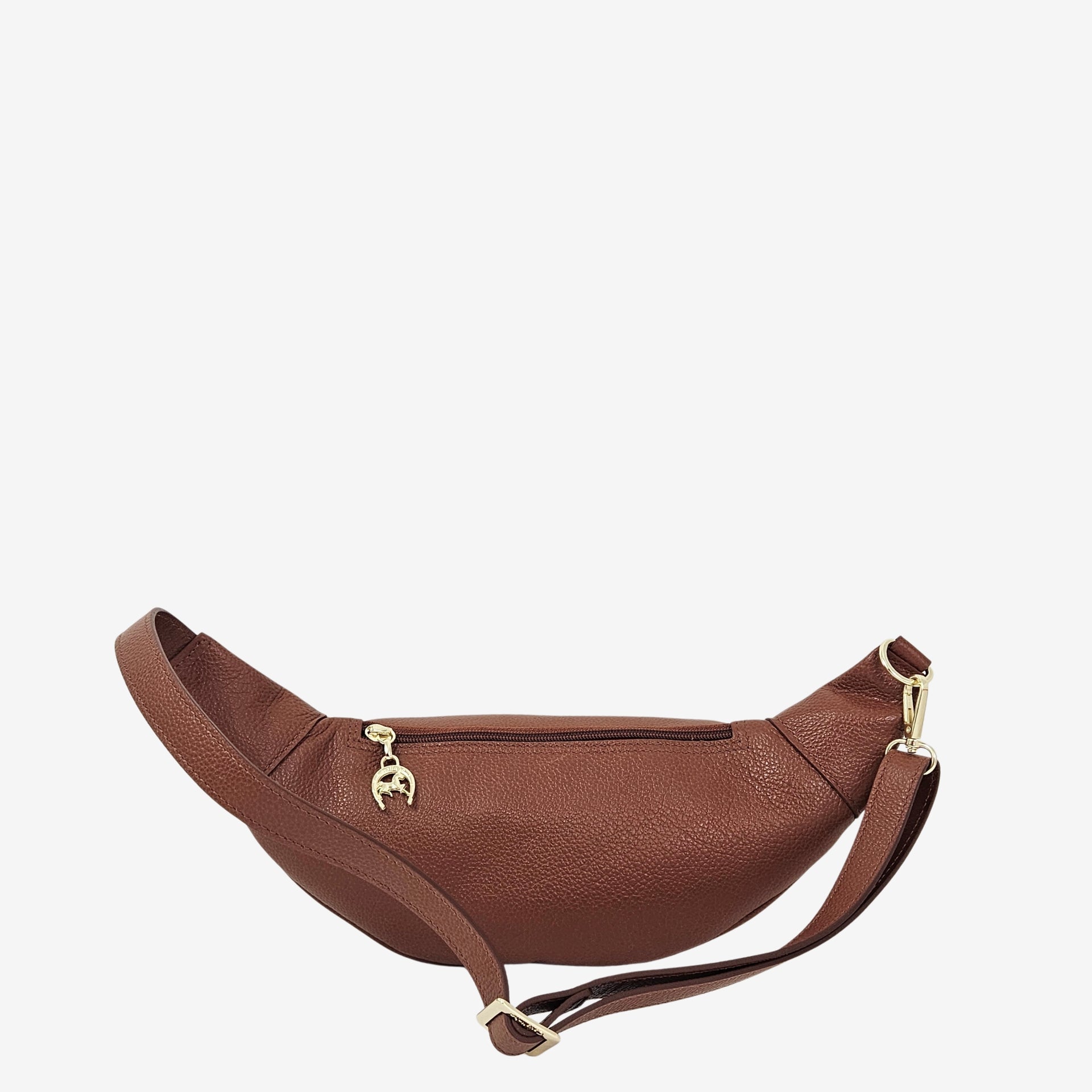 Cavalinho Muse Brown Leather Sling Bag for Women SKU 18300219.13 #color_saddlebrown