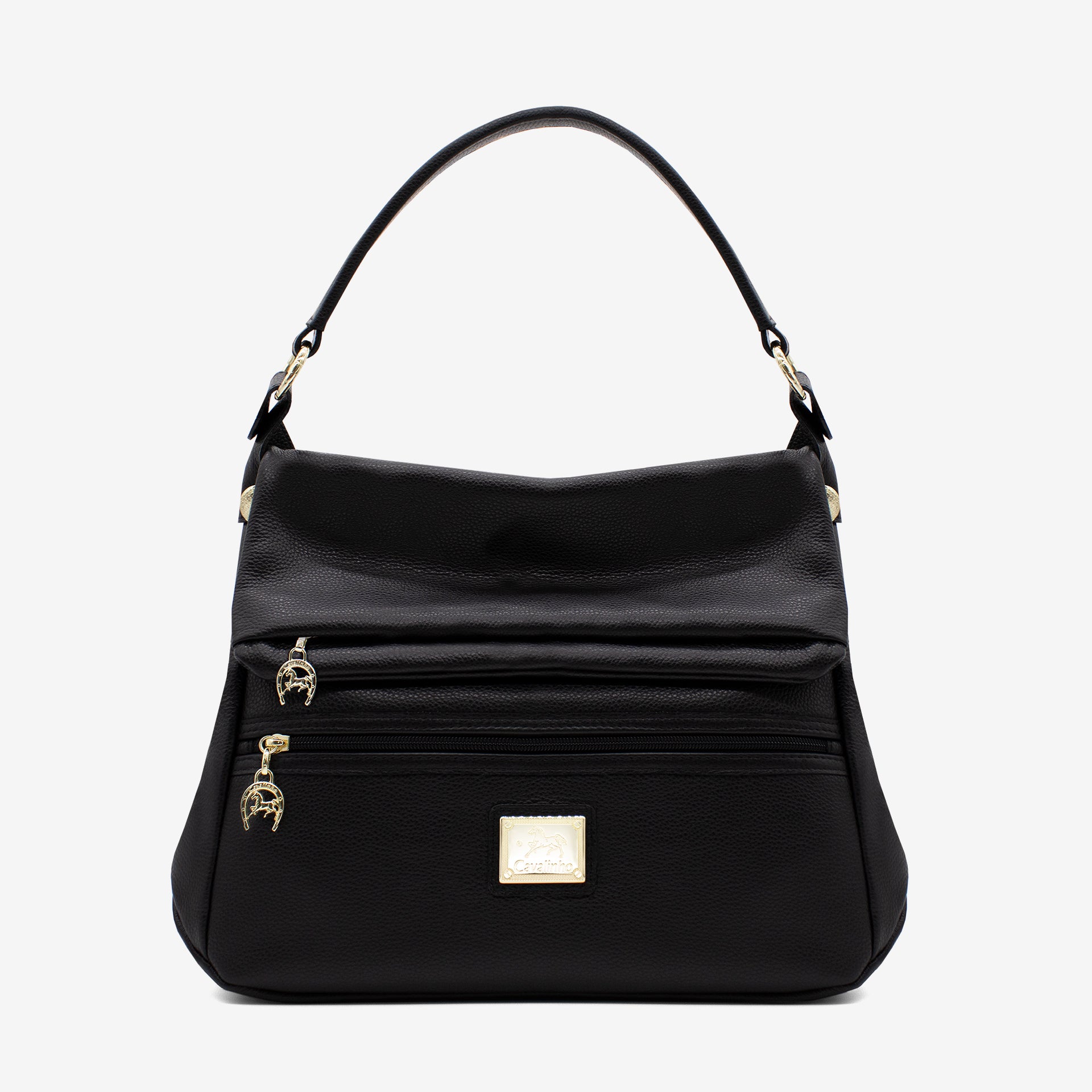 Cavalinho Muse Black Leather Shoulder Bag SKU 18300369.01 #color_Black
