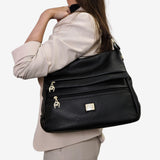 Cavalinho Muse Black Leather Shoulder Bag SKU 18300369.01 #color_Black