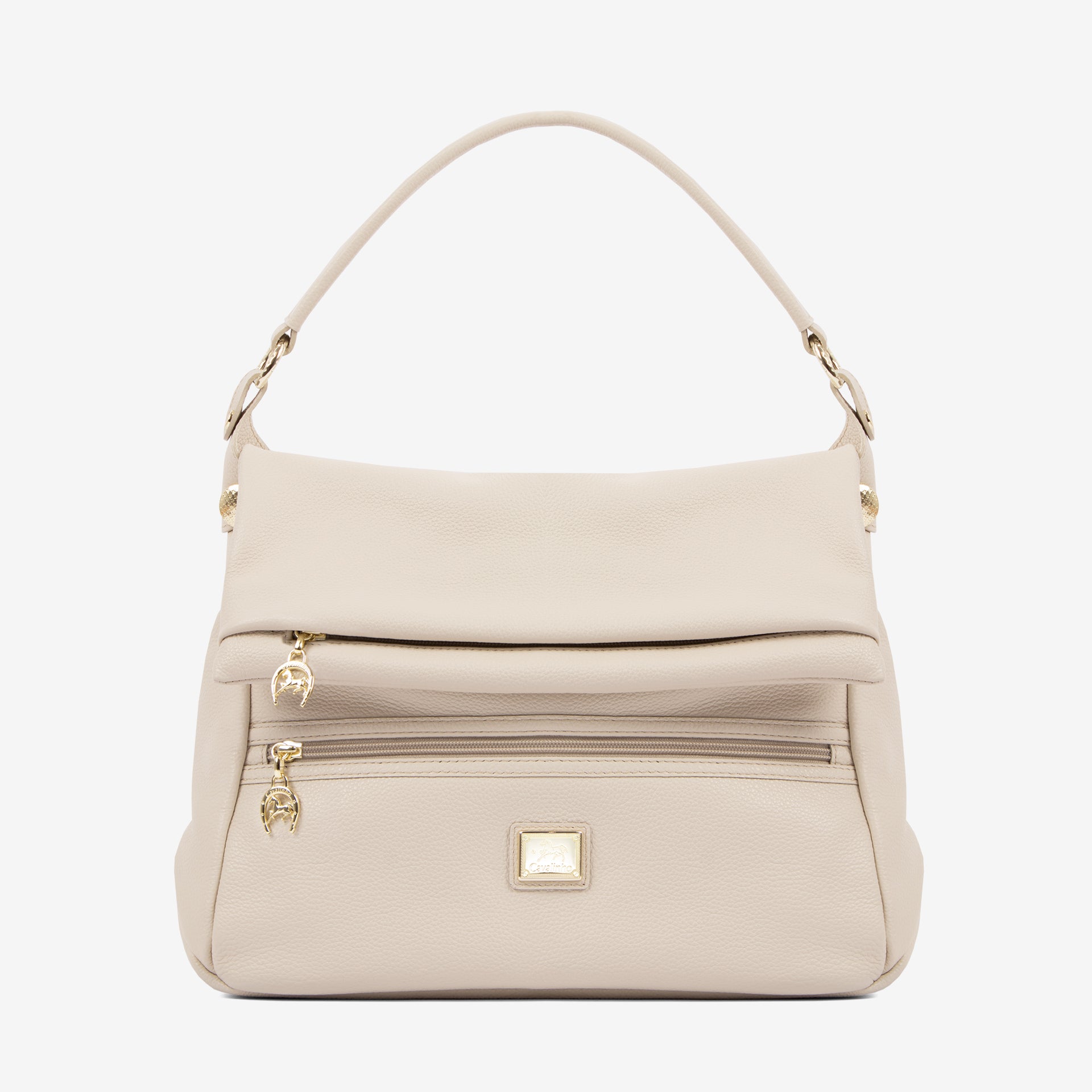 Cavalinho Muse Leather Shoulder Bag for Women SKU 18300369.05 #color_beige