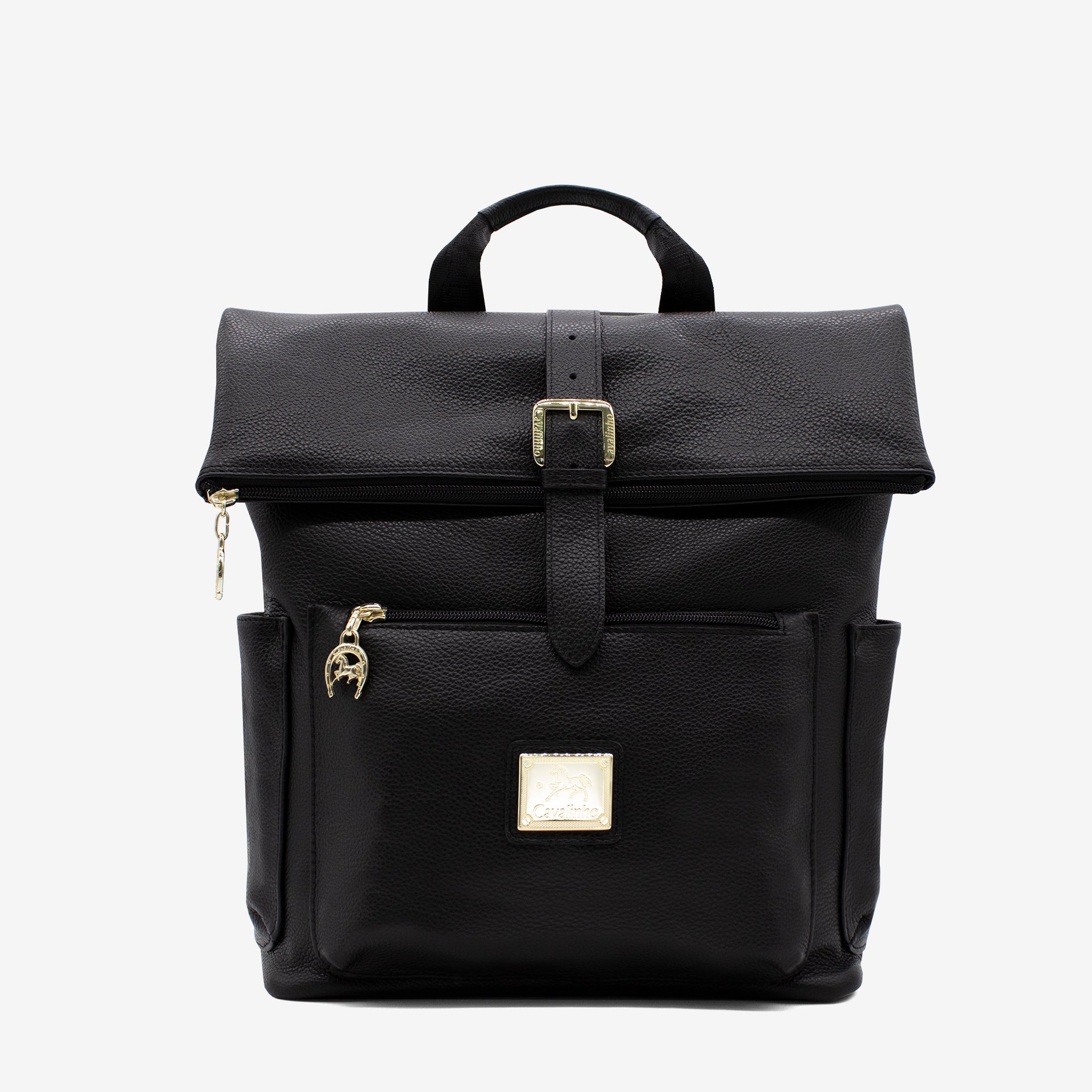 Cavalinho Muse Black Leather Backpack - SKU 18300415.01 #color_Black