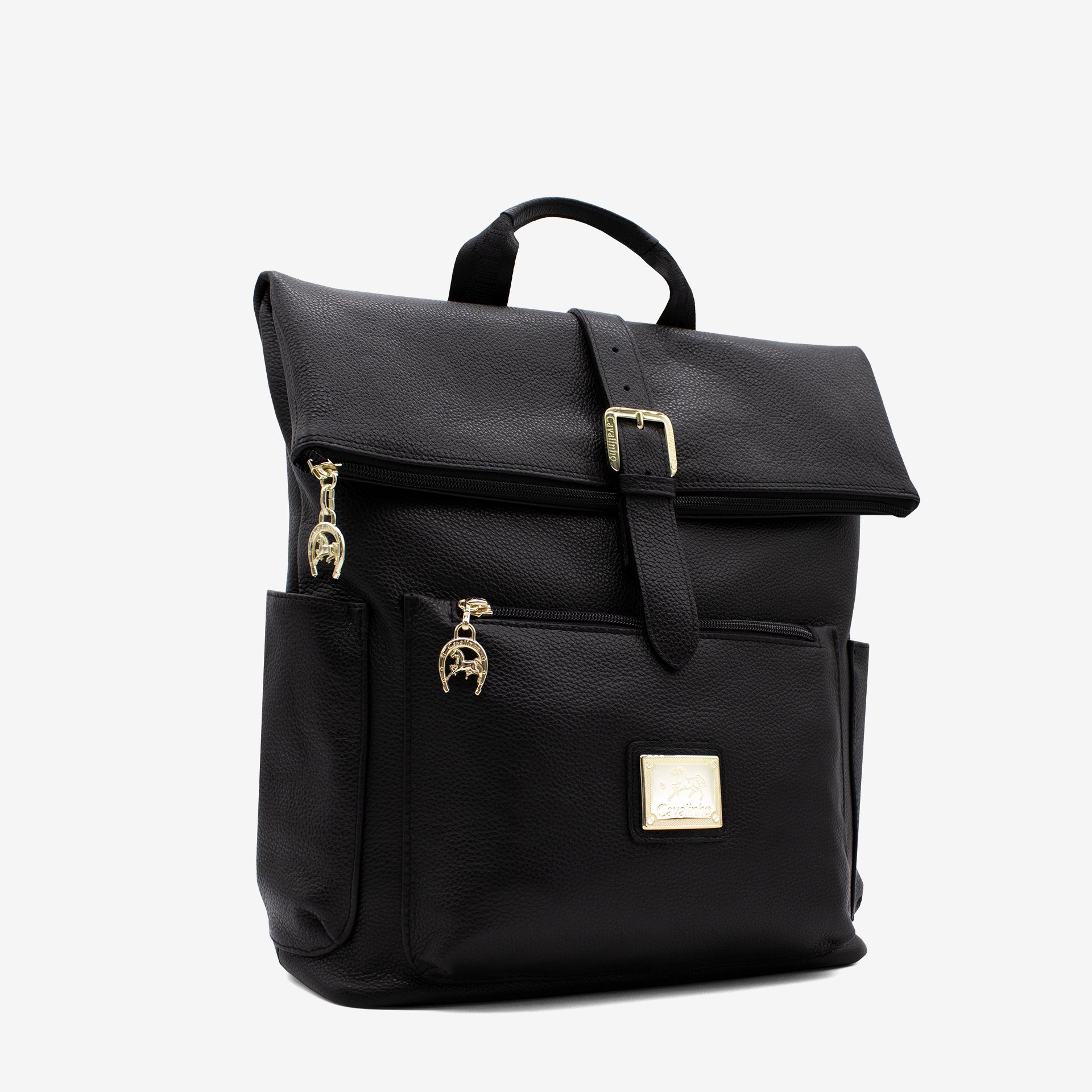 Cavalinho Muse Black Leather Backpack - SKU 18300415.01 #color_Black