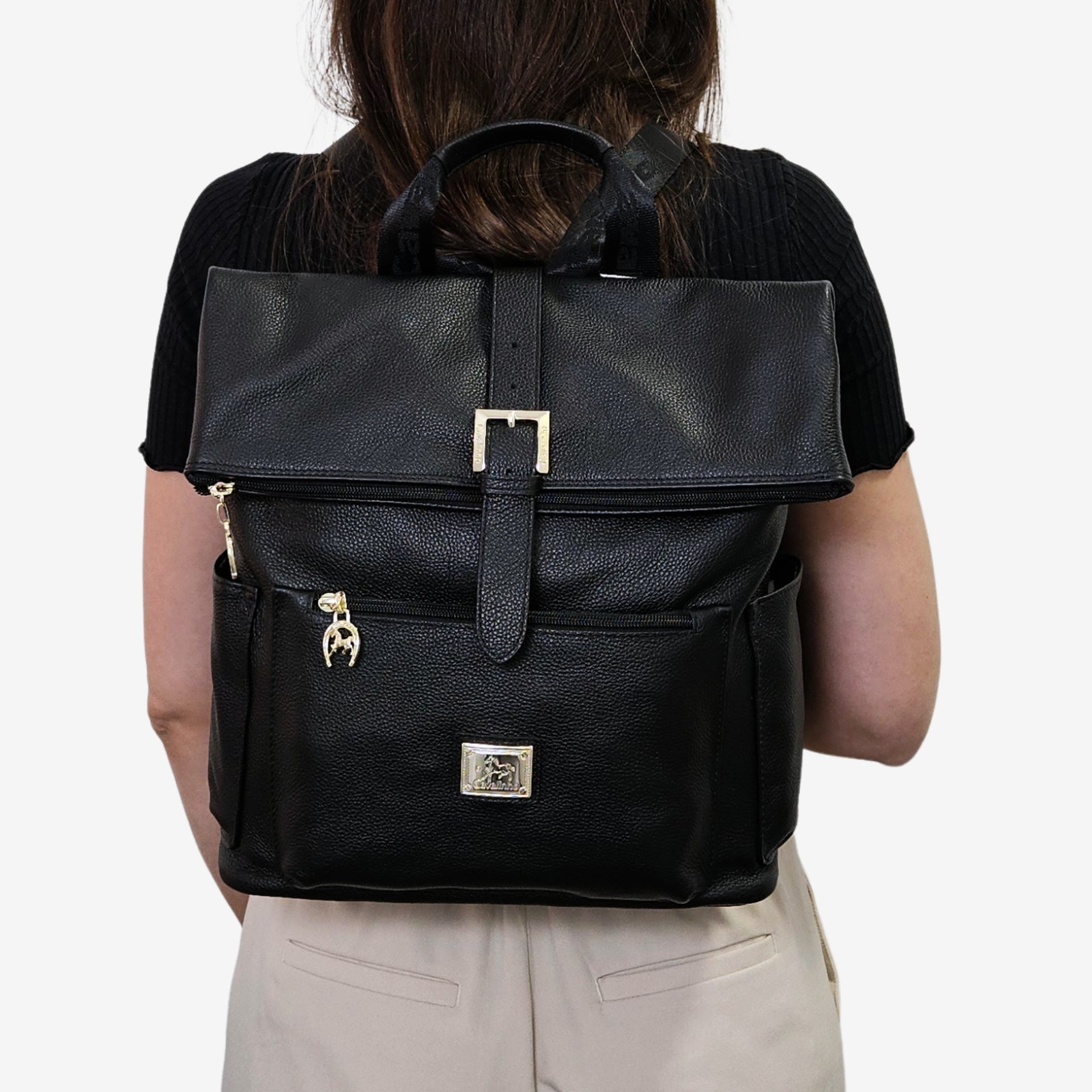 Cavalinho Muse Black Leather Backpack SKU 18300415.01 #color_Black