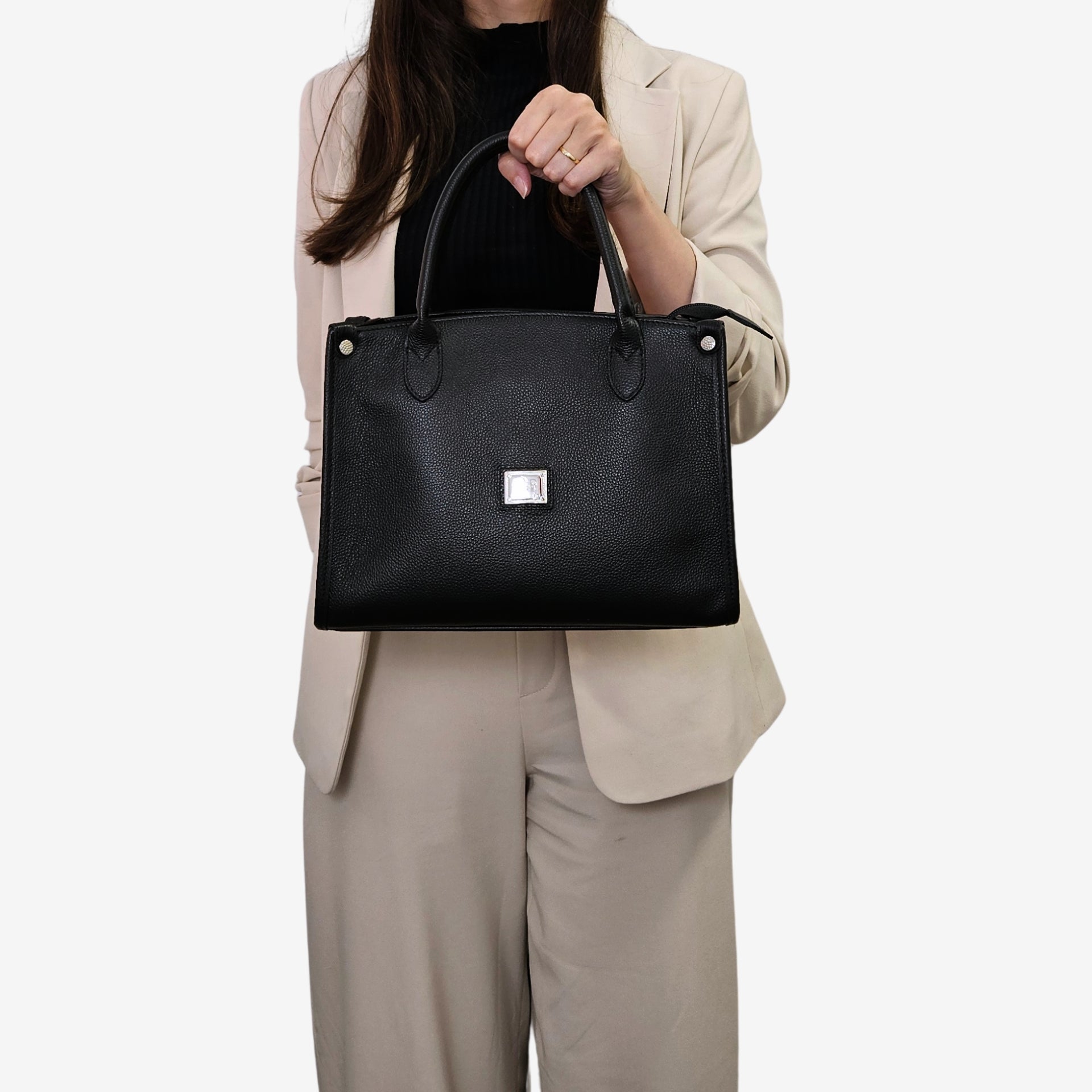 Cavalinho Muse Black Leather Handbag SKU 18300480.01.S. #color_black 