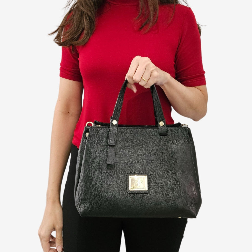 Cavalinho Muse Leather Handbag - SKU 18300490.01 #color_Black