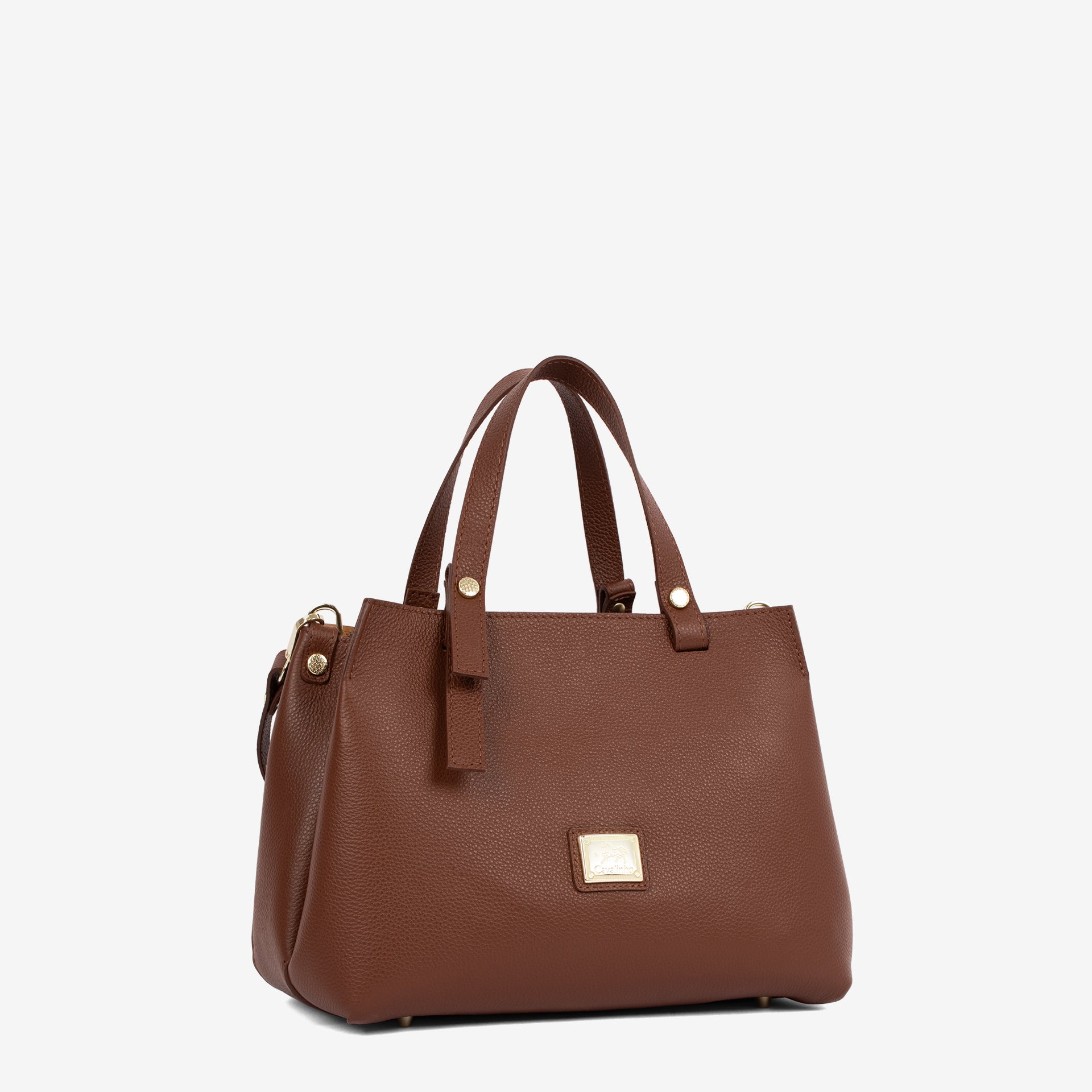Cavalinho Muse Brown Leather Handbag for Women SKU 18300490.13 #color_SaddleBrown