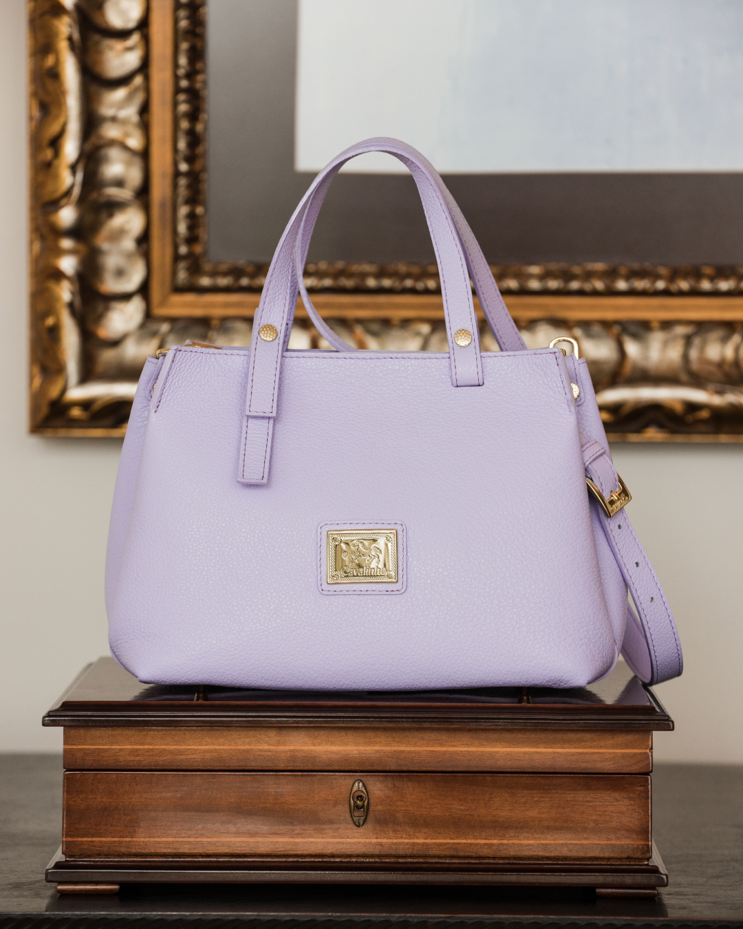 #color_ Lilac | Cavalinho Muse Leather Handbag - Lilac - 18300490.39_M01