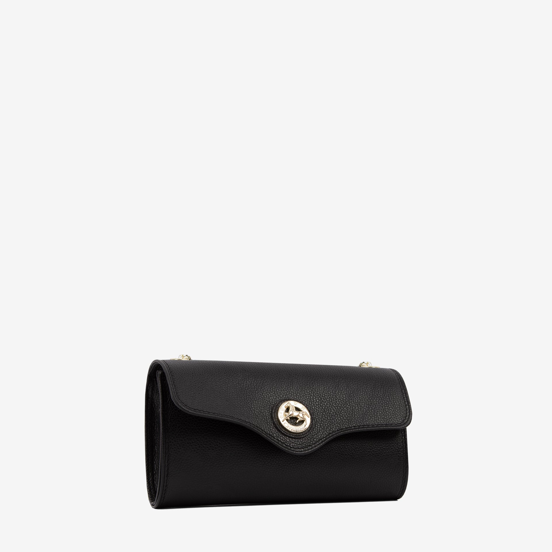 Cavalinho Muse Black Leather Clutch Shoulder Bag SKU 18300496.01 #color_black