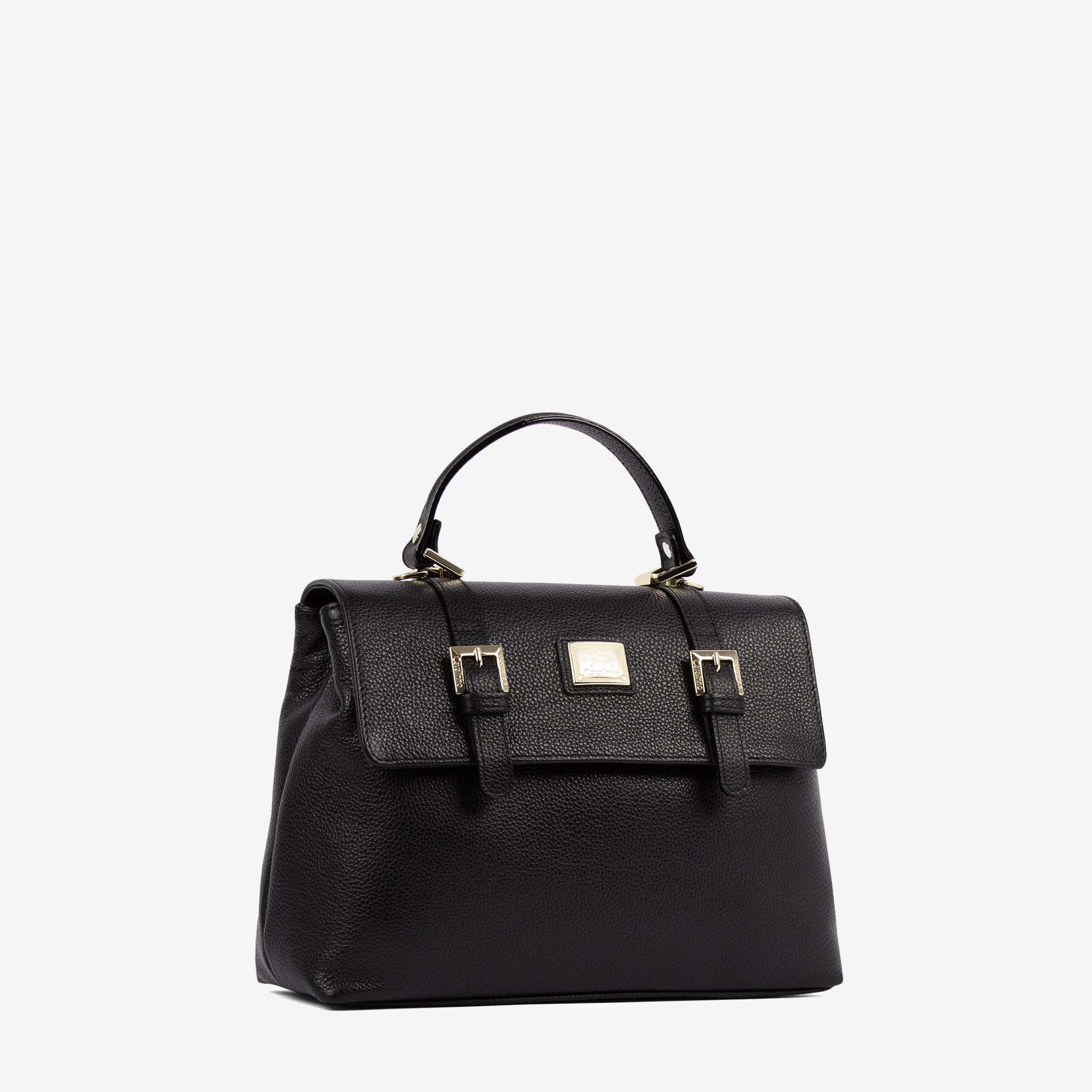 Cavalinho Muse Trapezoid Leather Handbag SKU 18300508.01 #color_black