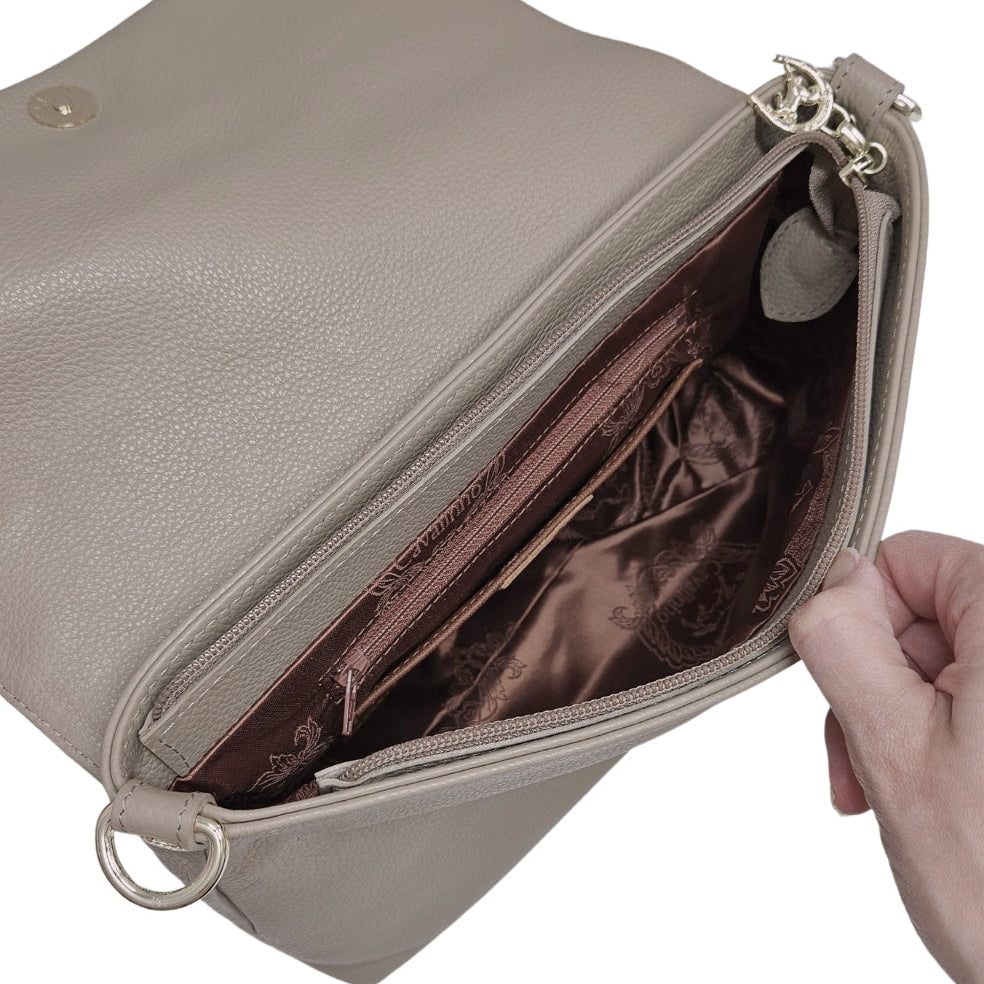 Cavalinho Muse 3 in 1: Leather Clutch, Handbag or Crossbody Bag - SKU 18300509.31 #color_LightSand, Sand, Black, DarkSeaGreen, white, beige