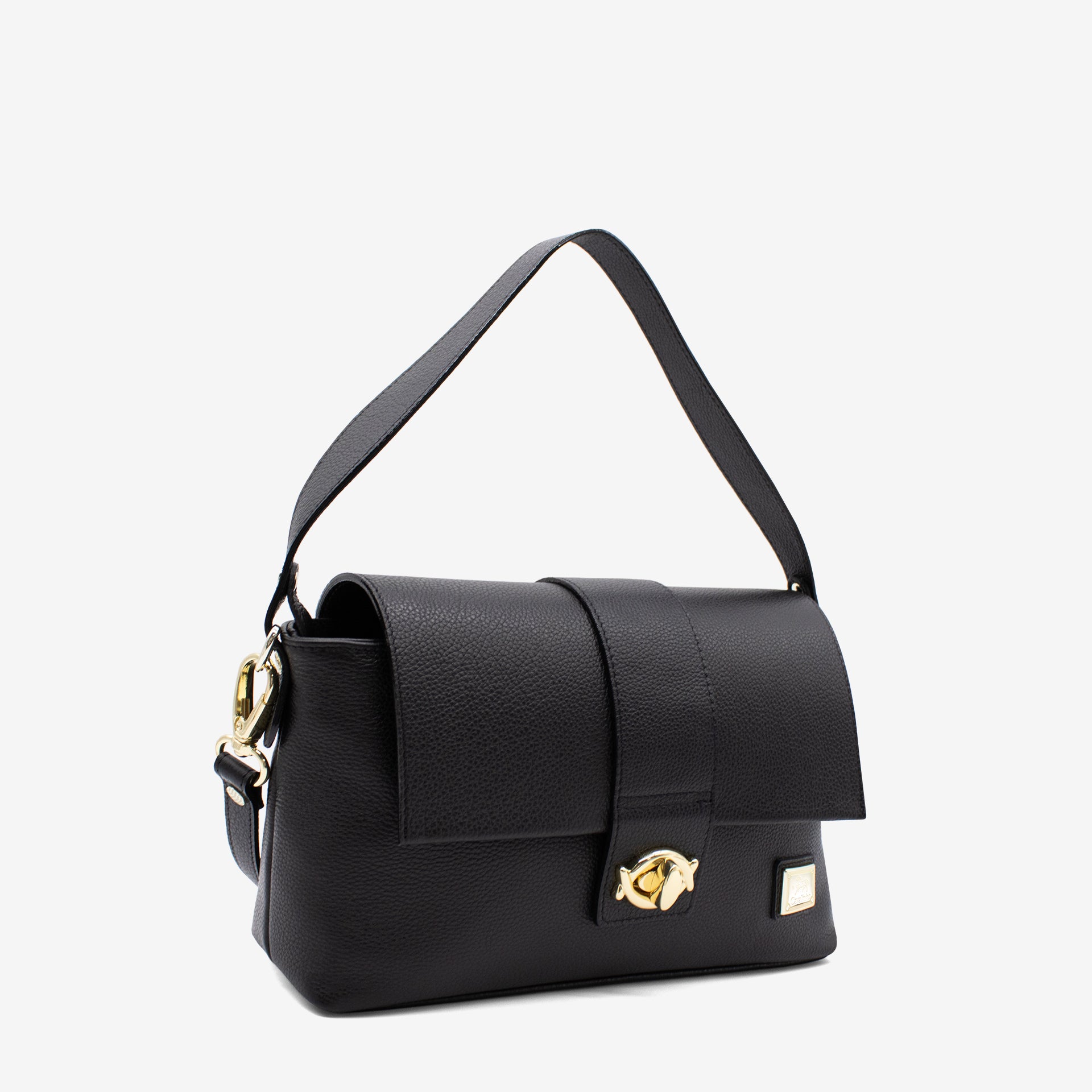 Cavalinho Muse Black Leather Handbag SKU 18300514.01 #color_Black