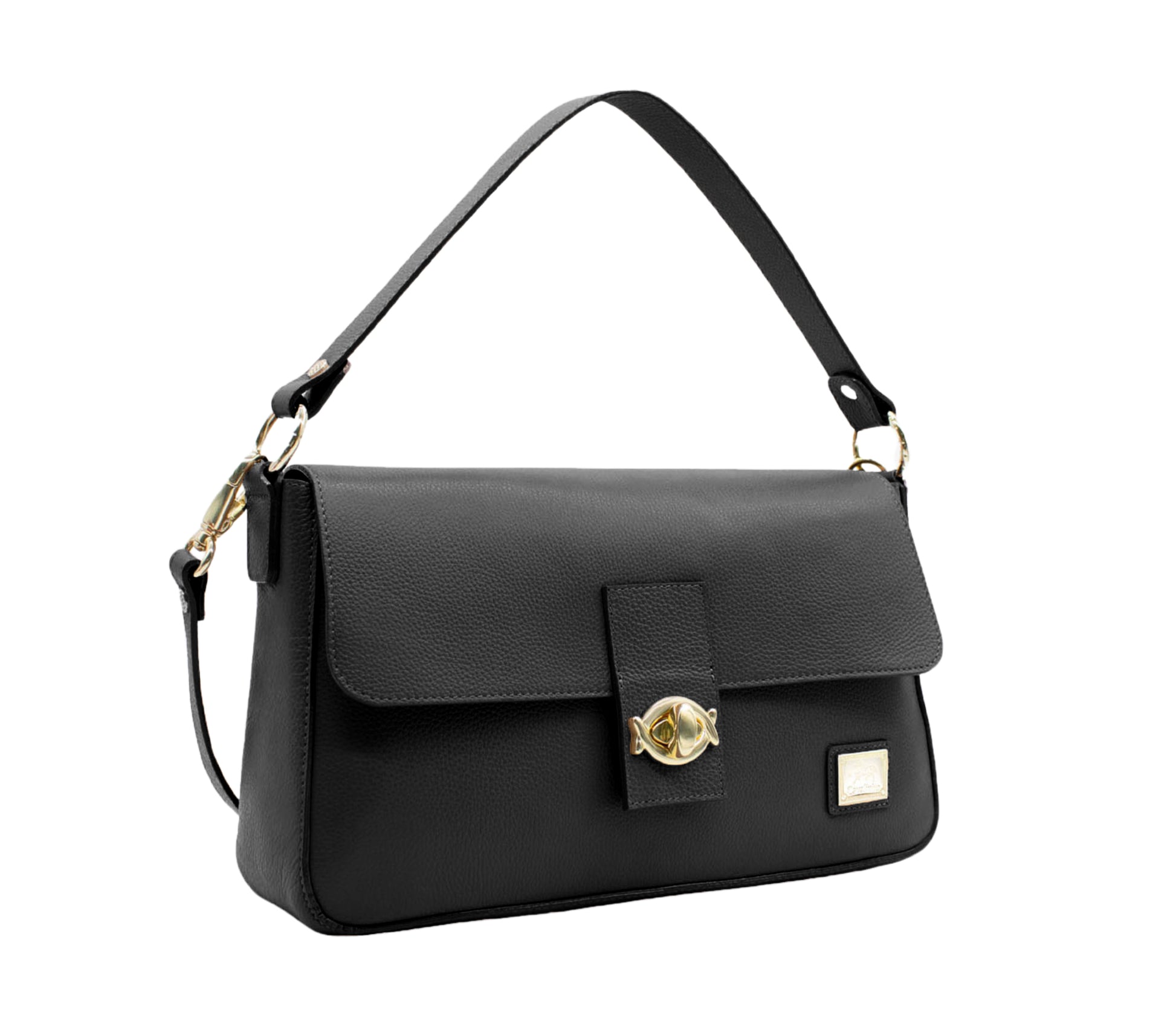 #color_ Black | Cavalinho Muse Leather Handbag - Black - 18300515.01_P02