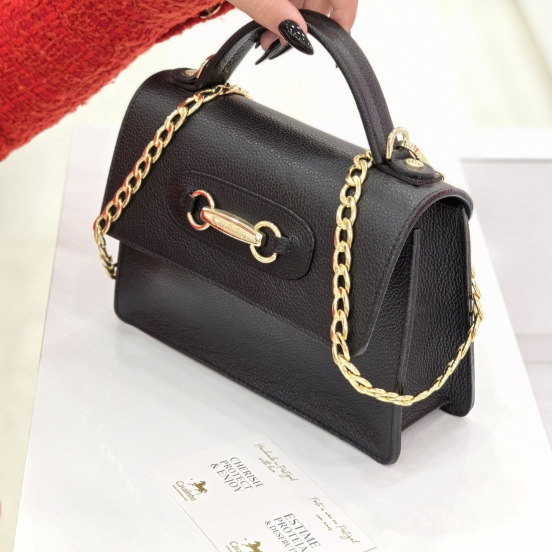 Cavalinho Muse Leather Handbag - SKU 18300517.01 #color_Black