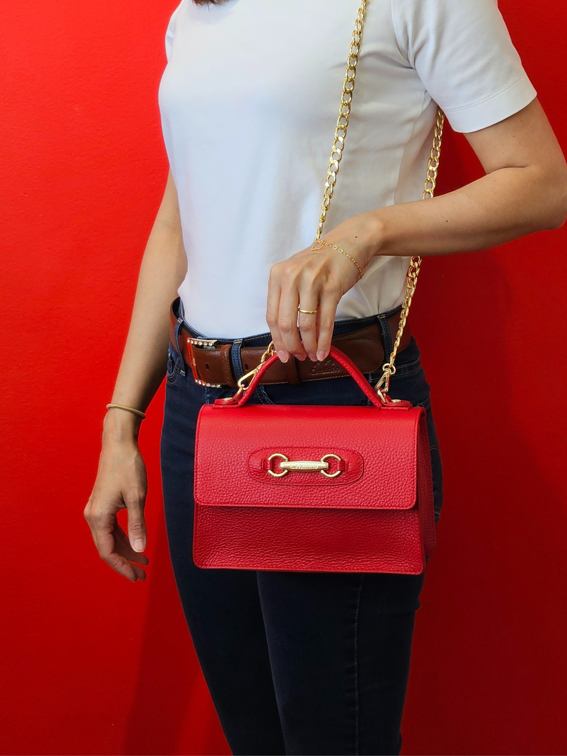 Cavalinho Muse Leather Handbag - SKU 18300517.04.99. | #color_Red