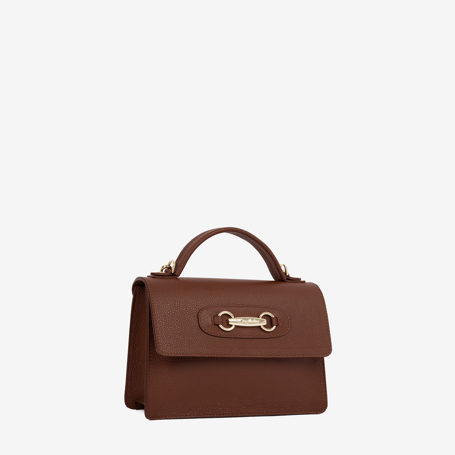 Cavalinho Muse Brown Leather Handbag SKU 18300517.13 #color_Saddlebrown