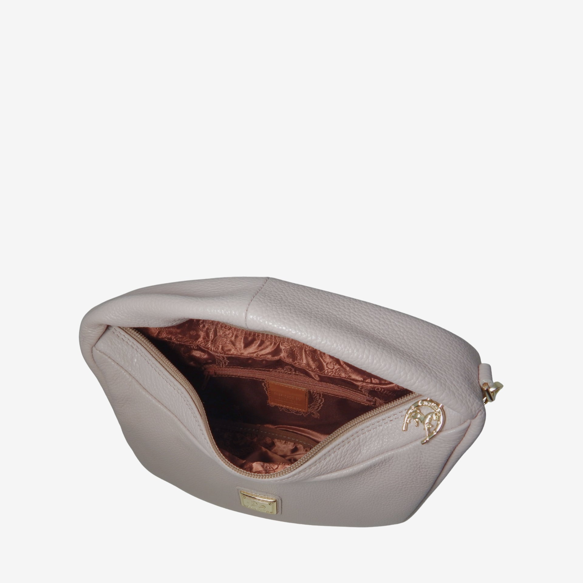 Cavalinho Muse Leather Handbag SKU 18300523.07 #color_Sand, tan, Black, DarkSeaGreen, purple, white