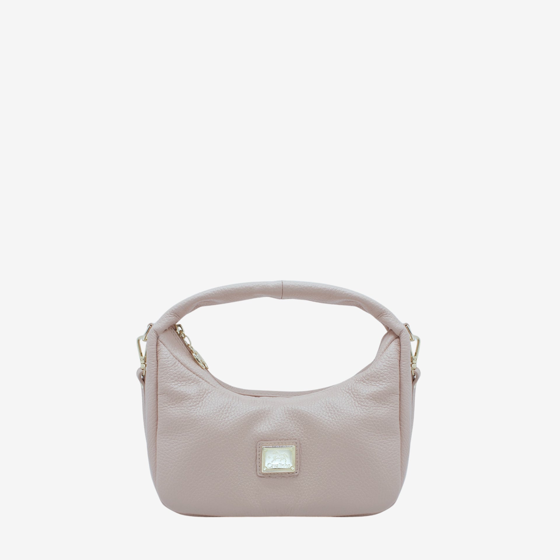 Cavalinho Muse Leather Half-Moon Handbag - SKU 18300523.07 #color_Sand, tan
