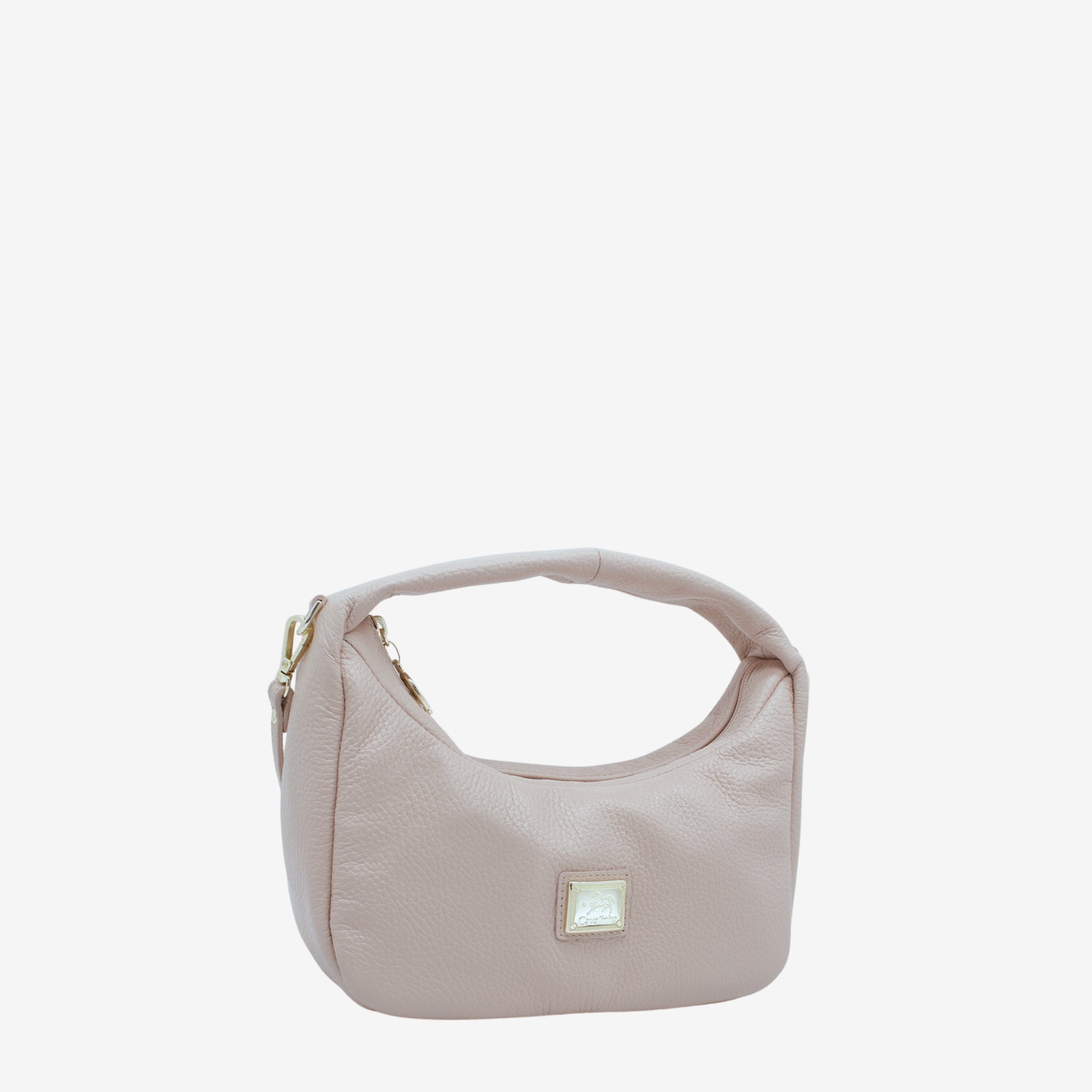 Cavalinho Muse Leather Half-Moon Handbag - SKU 18300523.07 #color_Sand, tan
