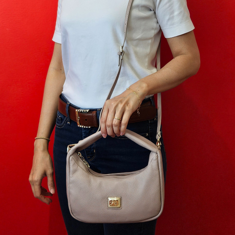 Cavalinho Muse Leather Handbag - SKU 18300523.07.99. | #color_Sand, tan