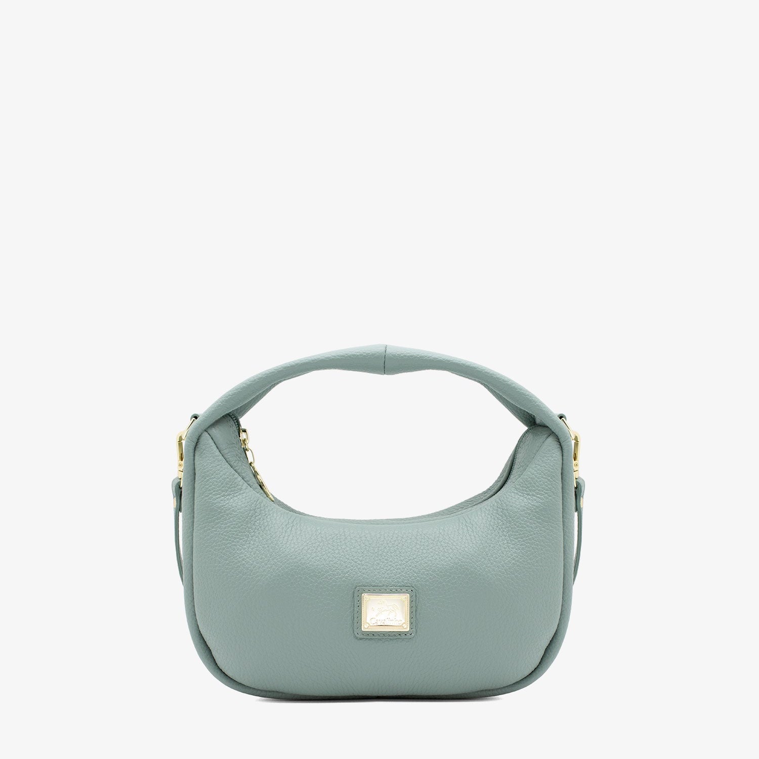 Cavalinho Muse Leather Half-Moon Handbag - SKU 18300523.09 #color_DarkSeaGreen