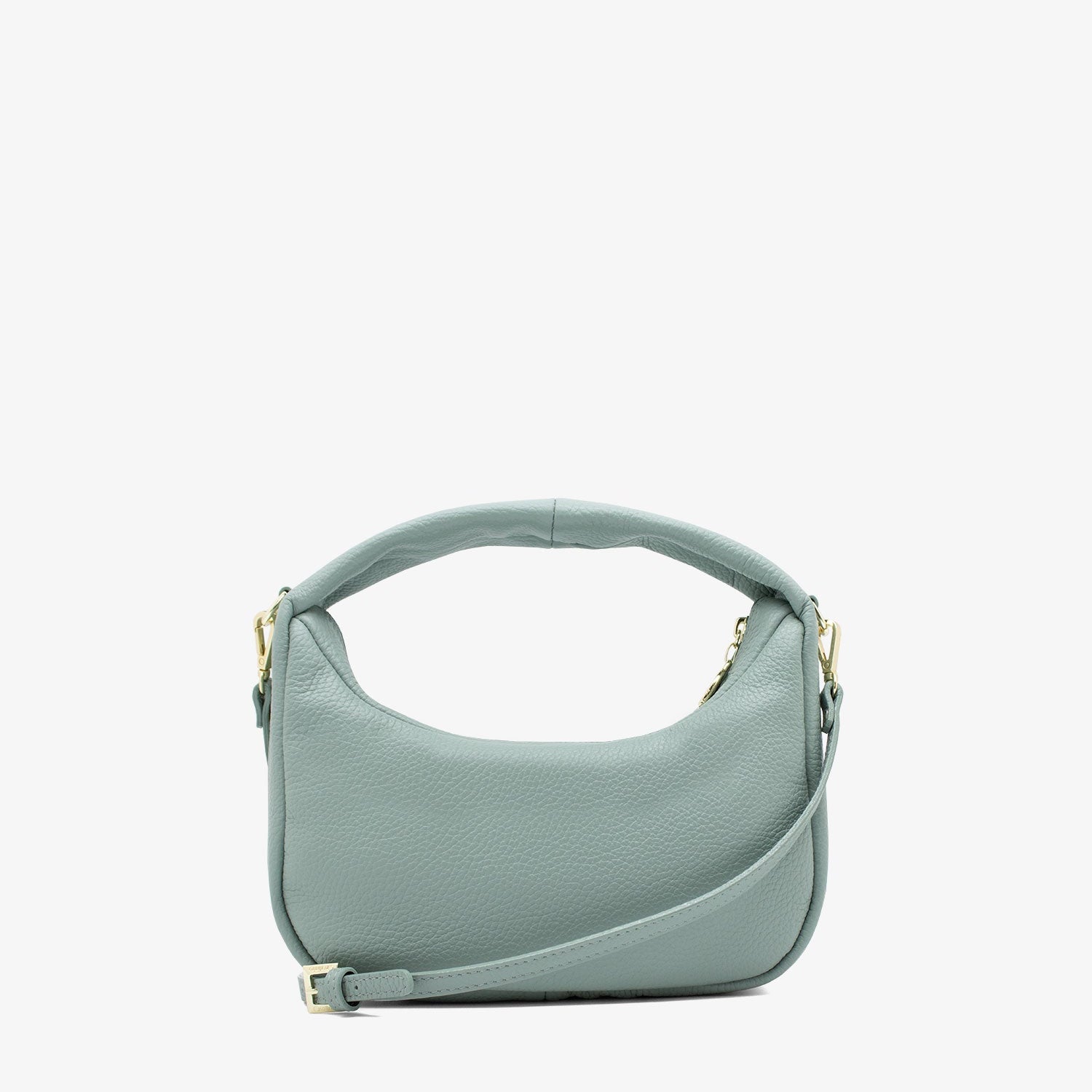 Cavalinho Muse Leather Half-Moon Handbag - SKU 18300523.09 #color_DarkSeaGreen