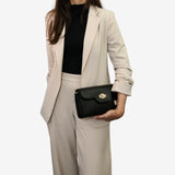 Cavalinho Muse Black Leather Shoulder Clutch Bag SKU 18300535.01 #color_black