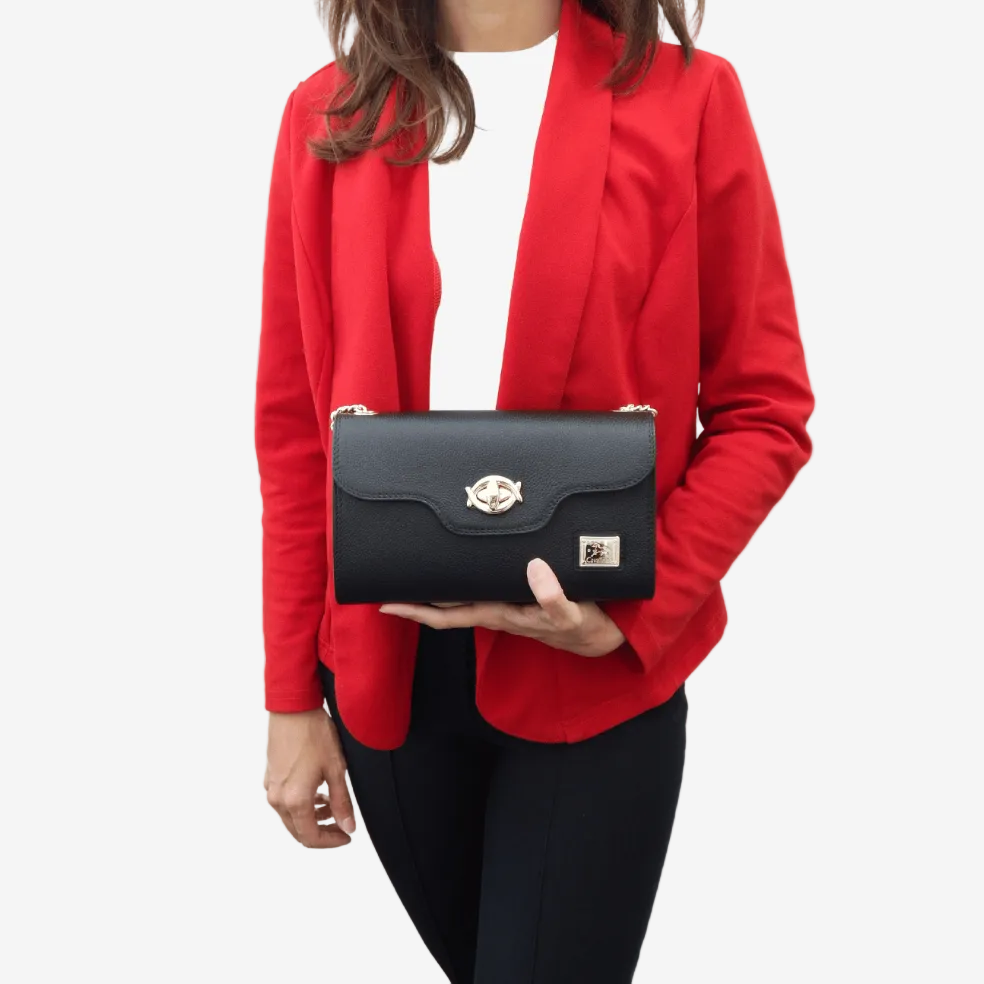 Cavalinho Muse Leather Shoulder Bag SKU 18300535.01 #color_black