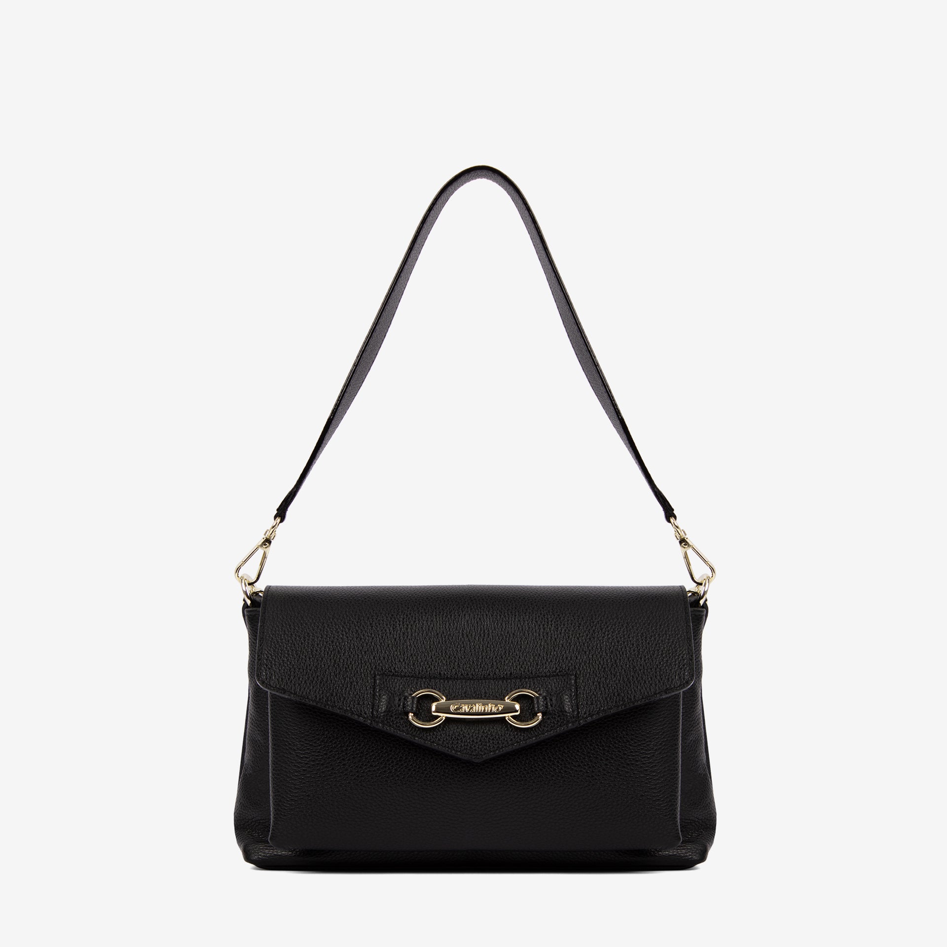 Cavalinho Muse Black Leather Handbag Clutch SKU 18300546.01 #color_black