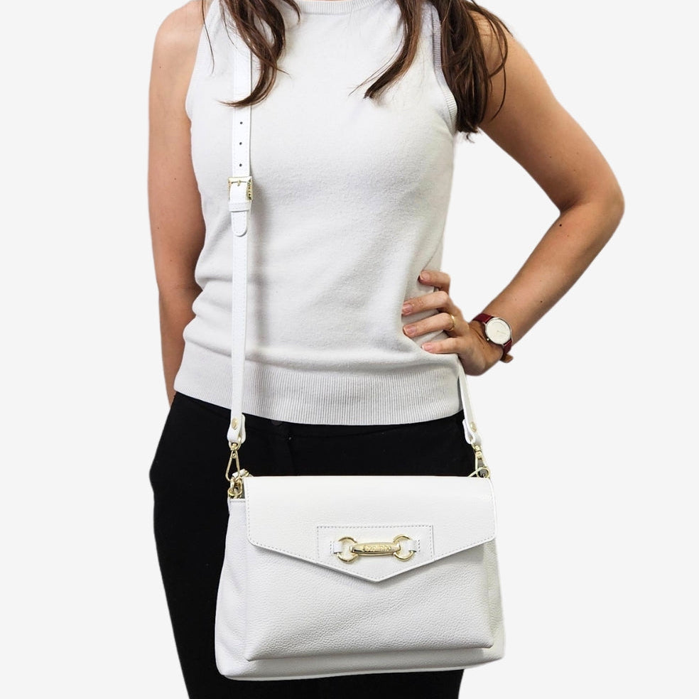 Cavalinho Muse Leather Handbag SKU 18300546.06 #color_white