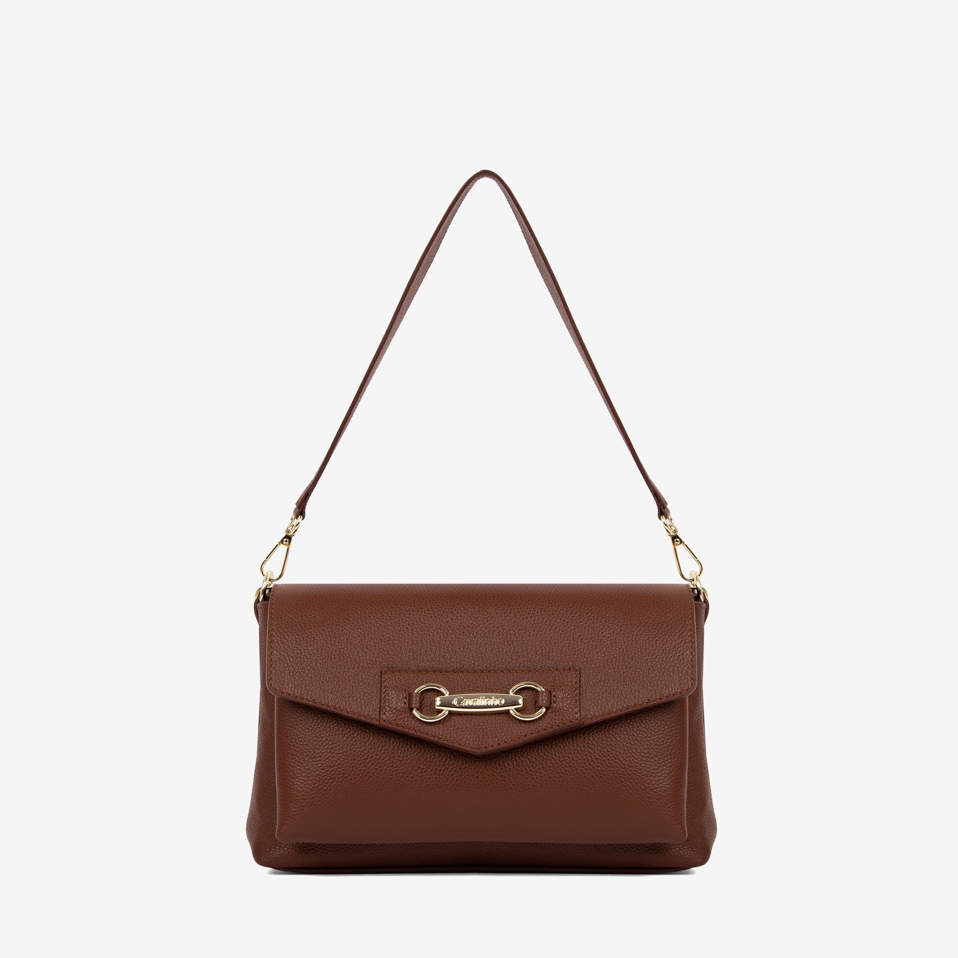 Cavalinho Muse Brown Leather Handbag SKU 18300546.13 #color_saddlebrown