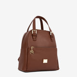 Cavalinho Muse Brown Leather Backpack for Women SKU 18300548.13 #color_saddlebrown