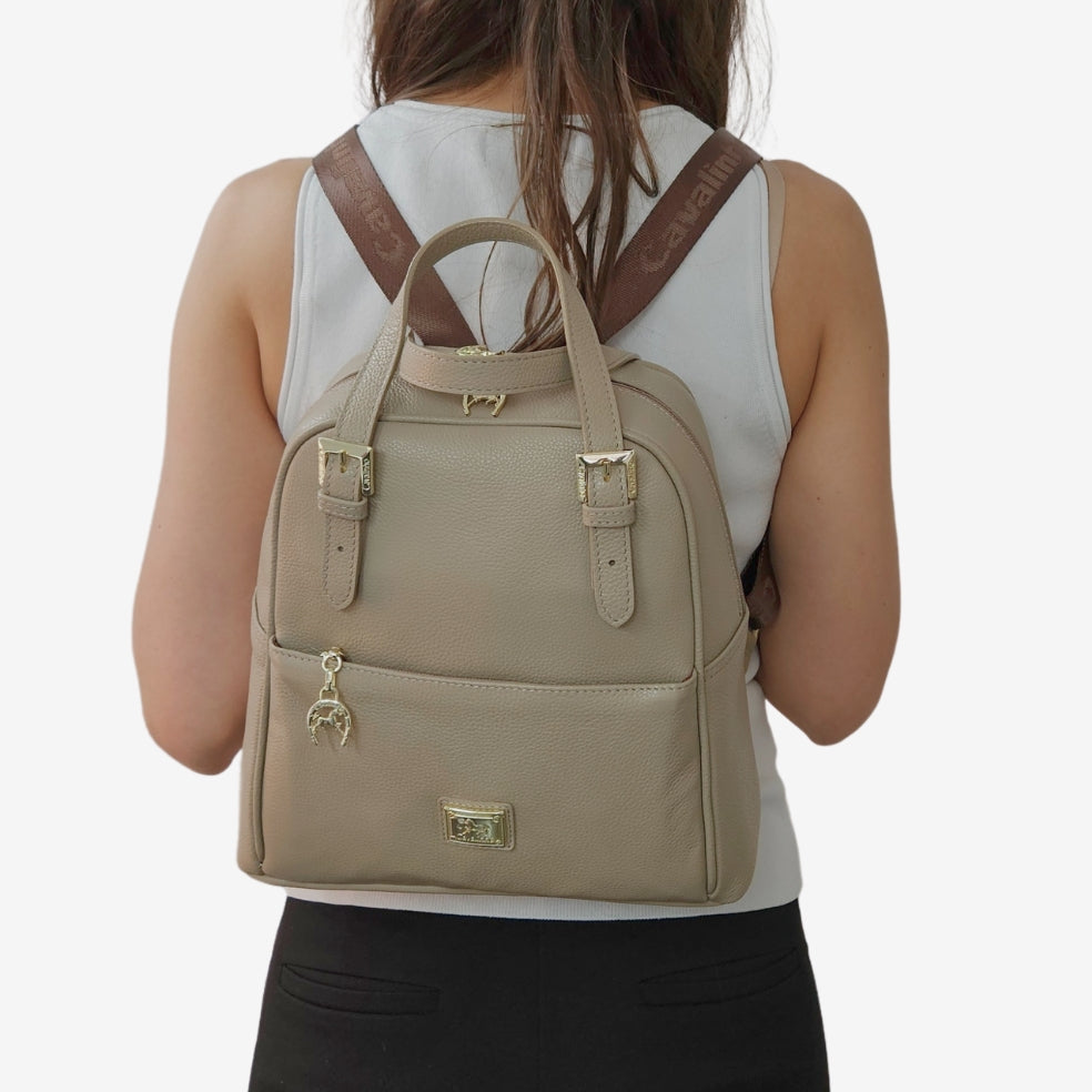 Cavalinho Muse Leather Backpack SKU 18300548.31 #color_lightsand