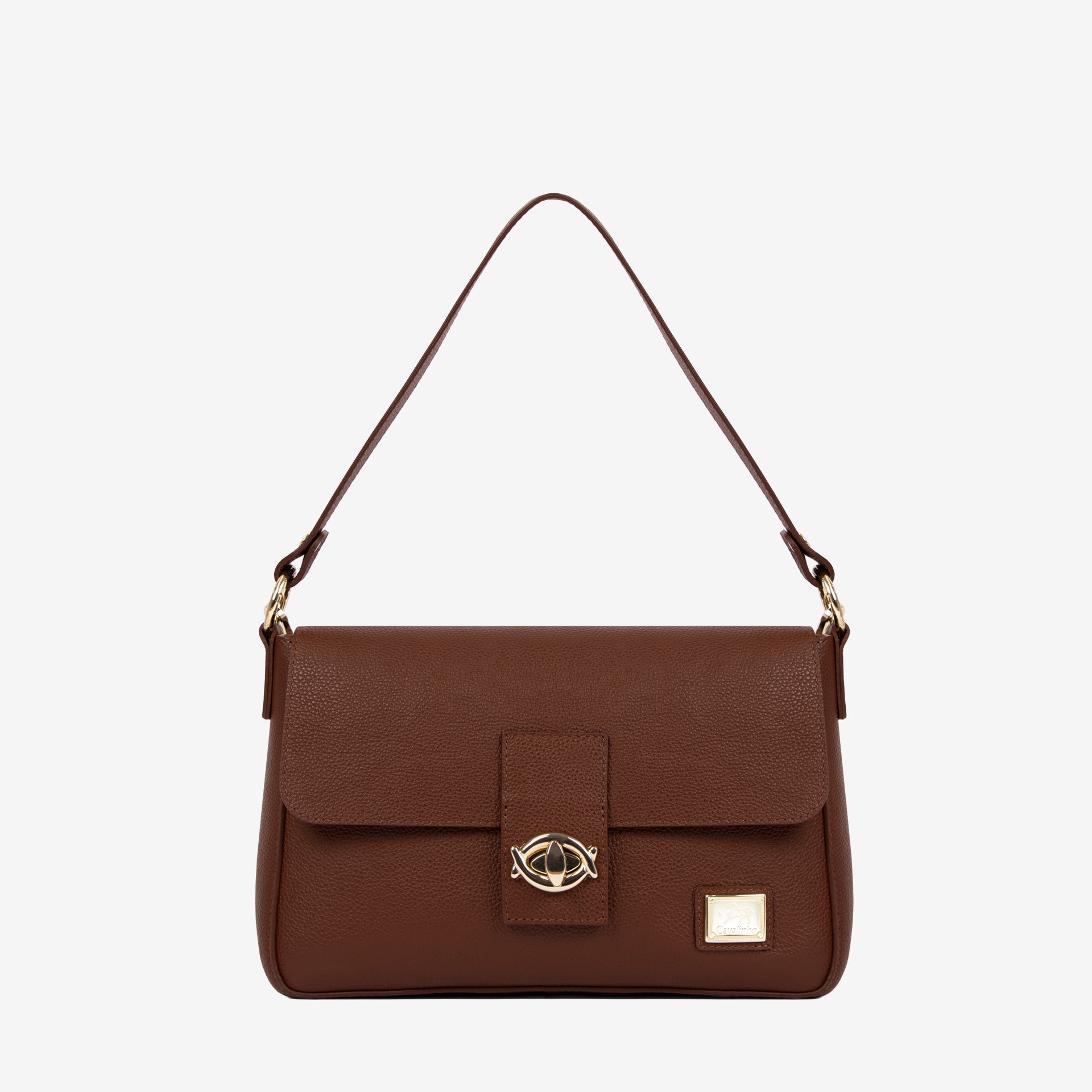 Cavalinho Muse Brown Leather Handbag SKU 18300556.13 #color_saddlebrown