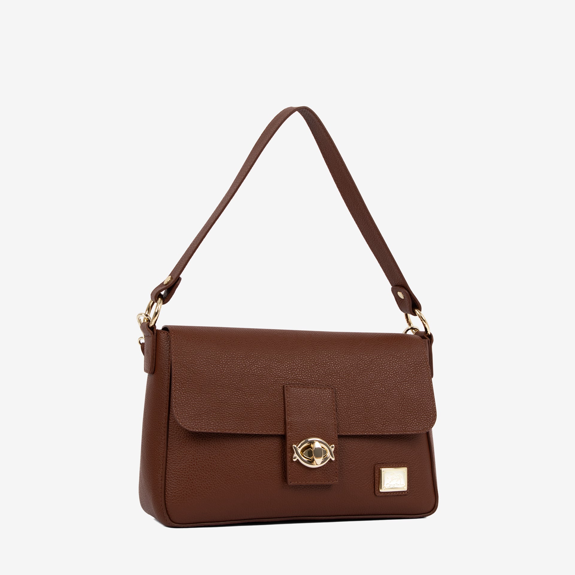 Cavalinho Muse Brown Leather Handbag SKU 18300556.13 #color_saddlebrown